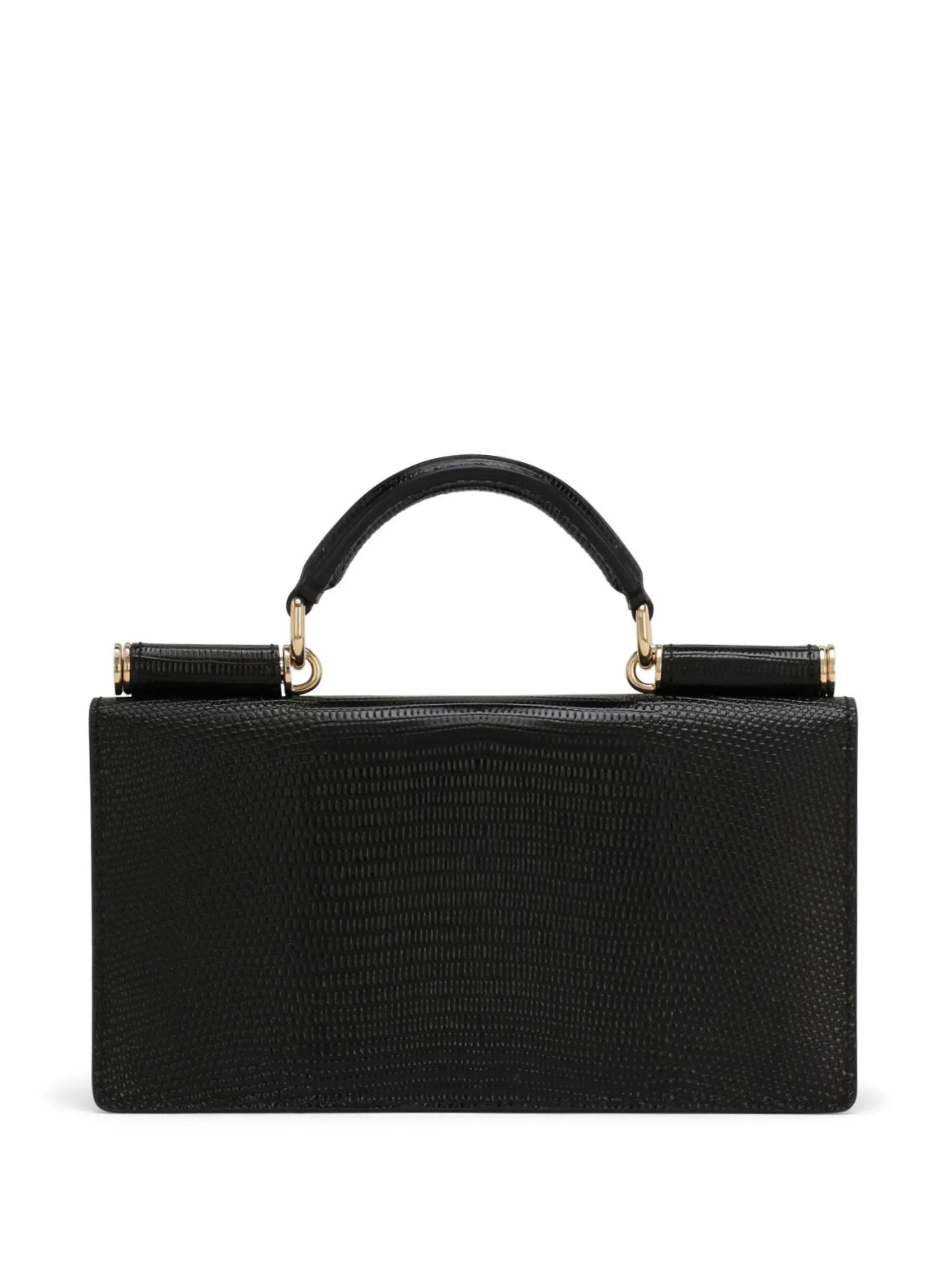 mini Sicily iguana-print leather bag