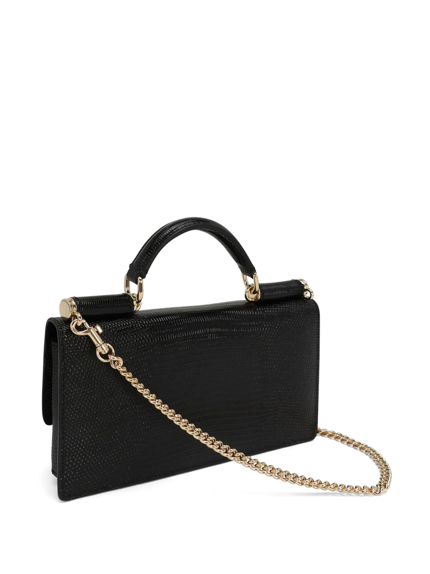 mini Sicily iguana-print leather bag