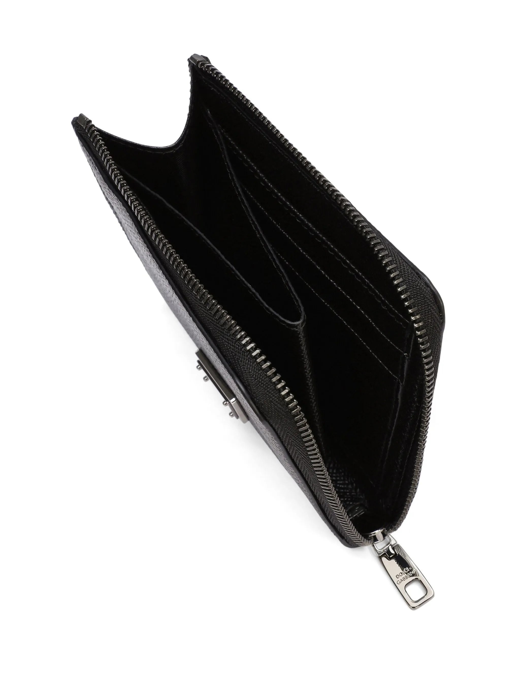 logo-plaque leather wallet