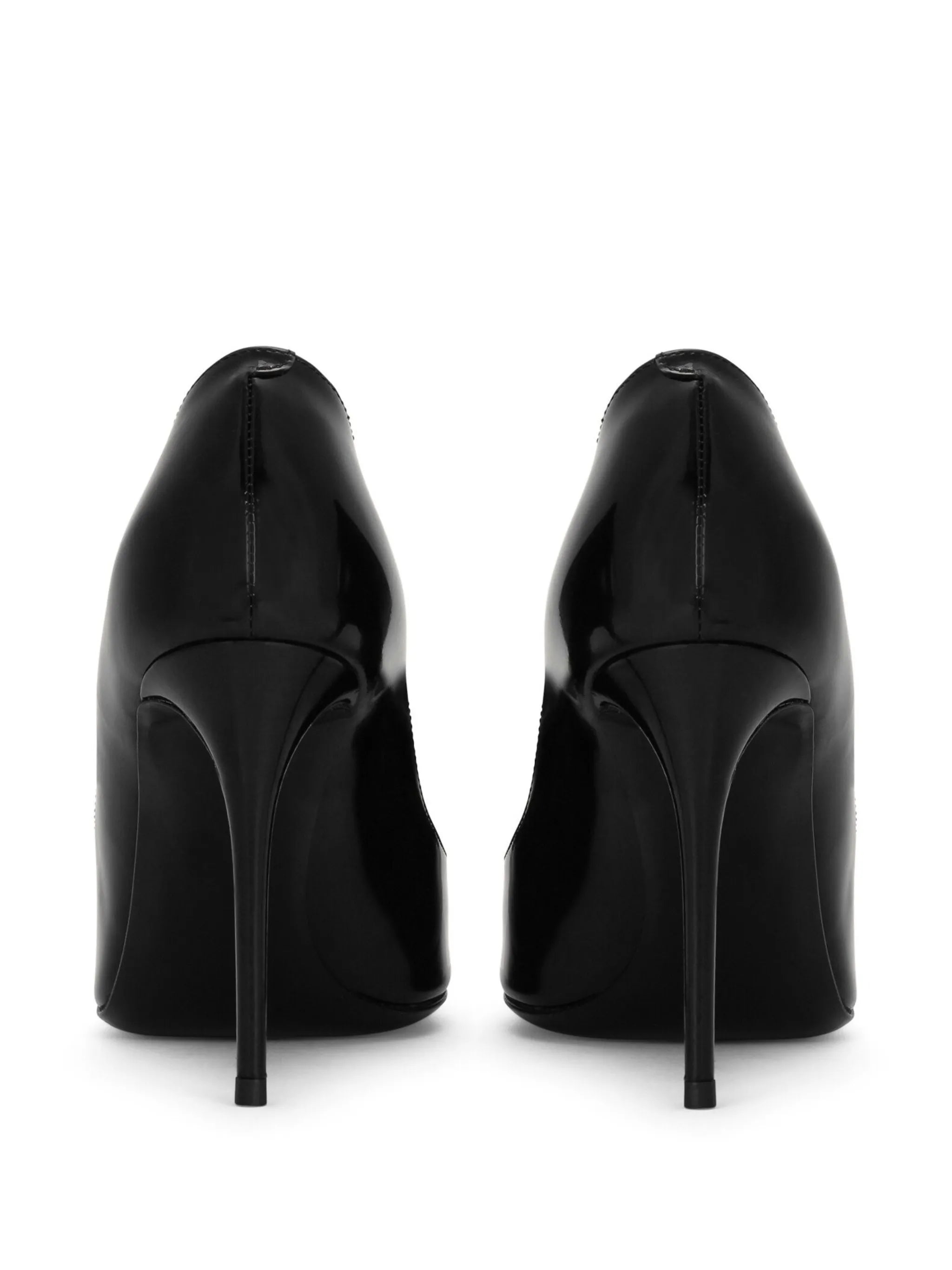 logo-lettering leather pumps