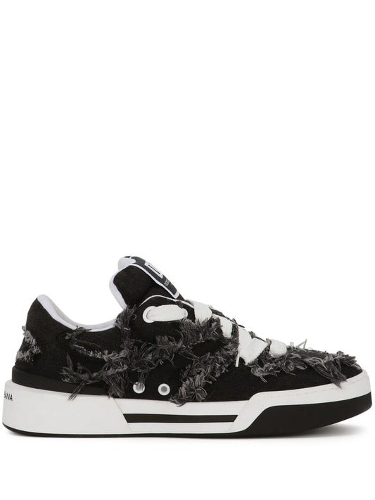 New Roma fray-trim sneakers