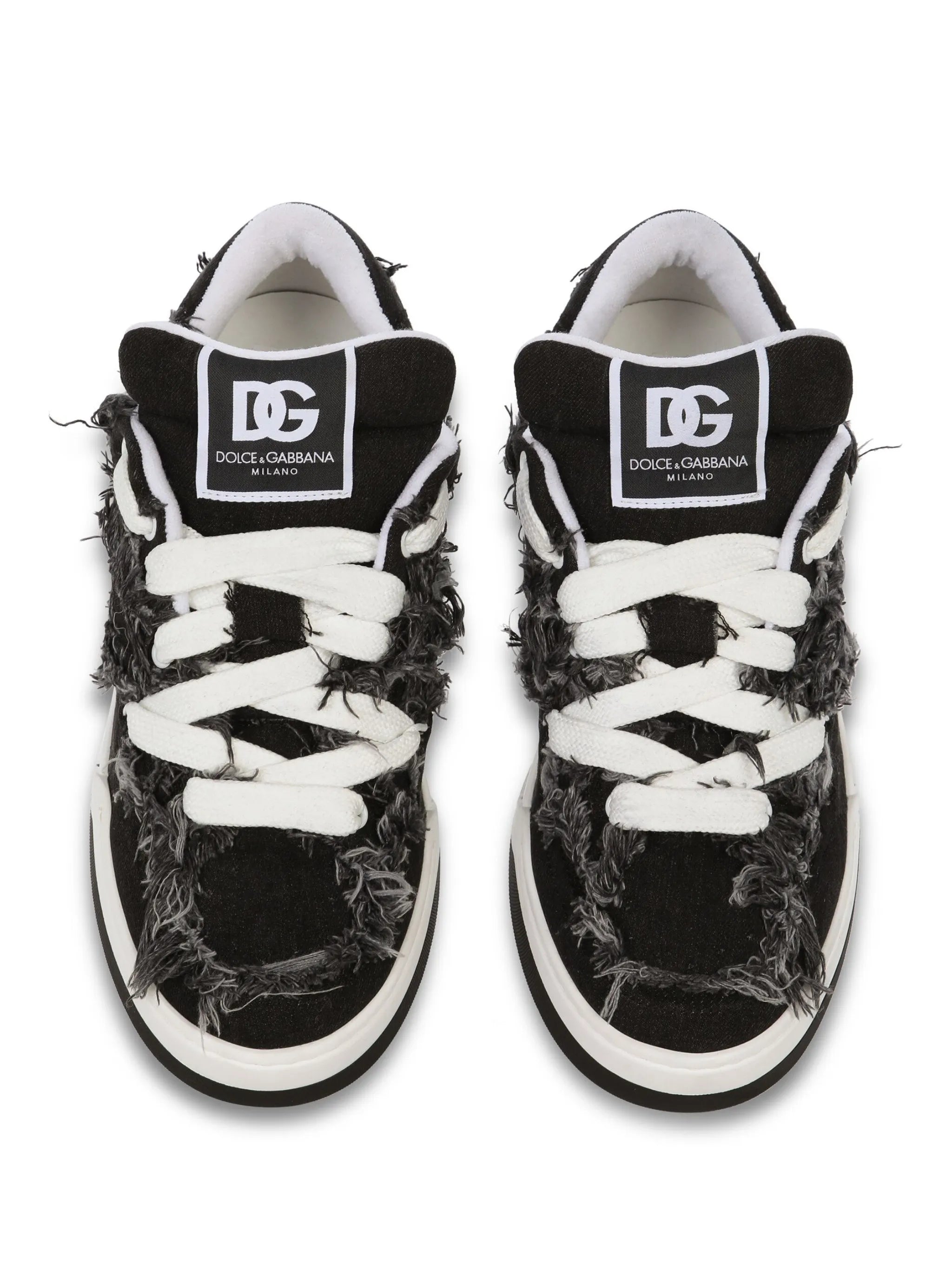 New Roma fray-trim sneakers