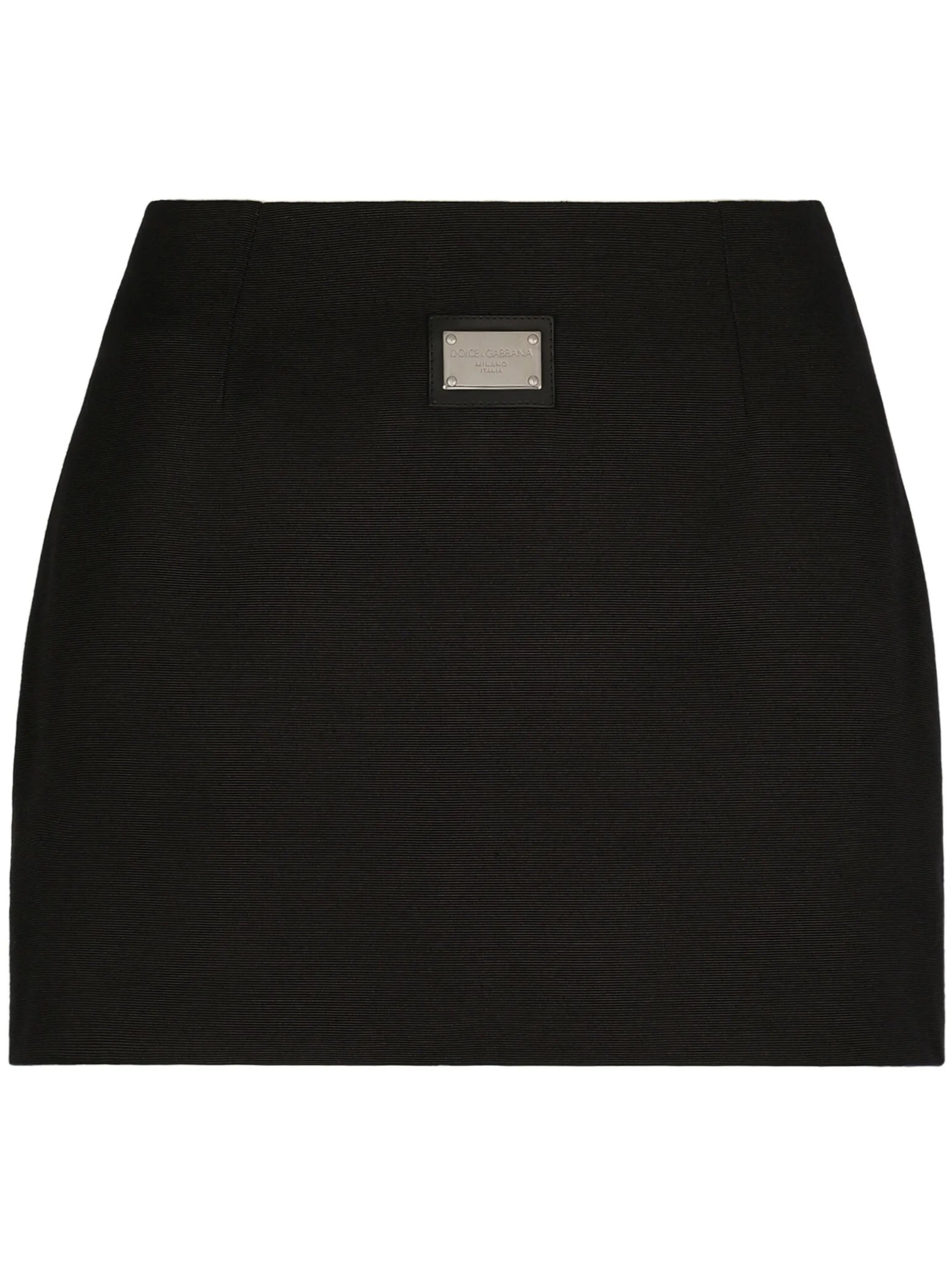 logo-plaque high-waisted miniskirt