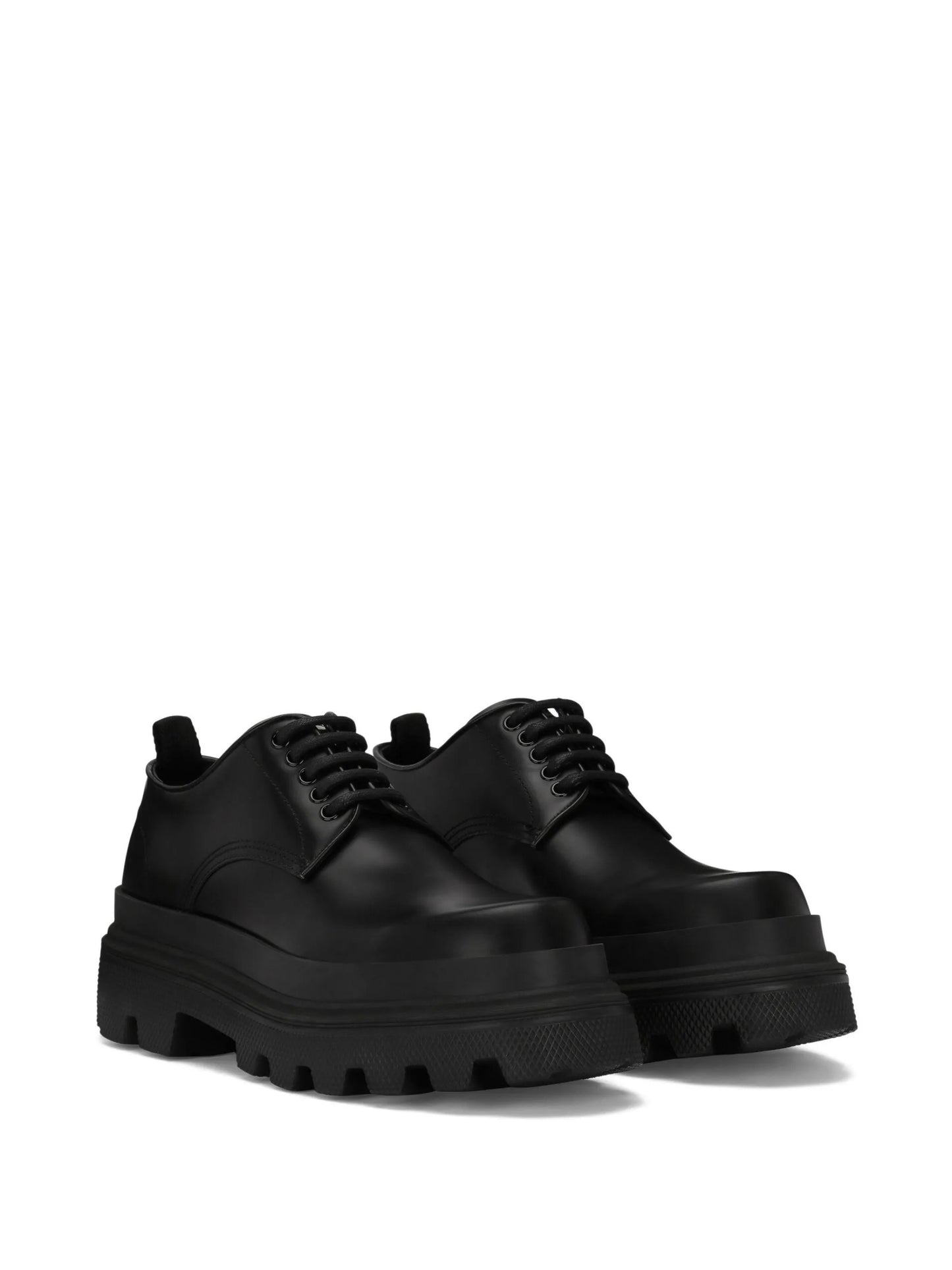 platform leather derby shoes
