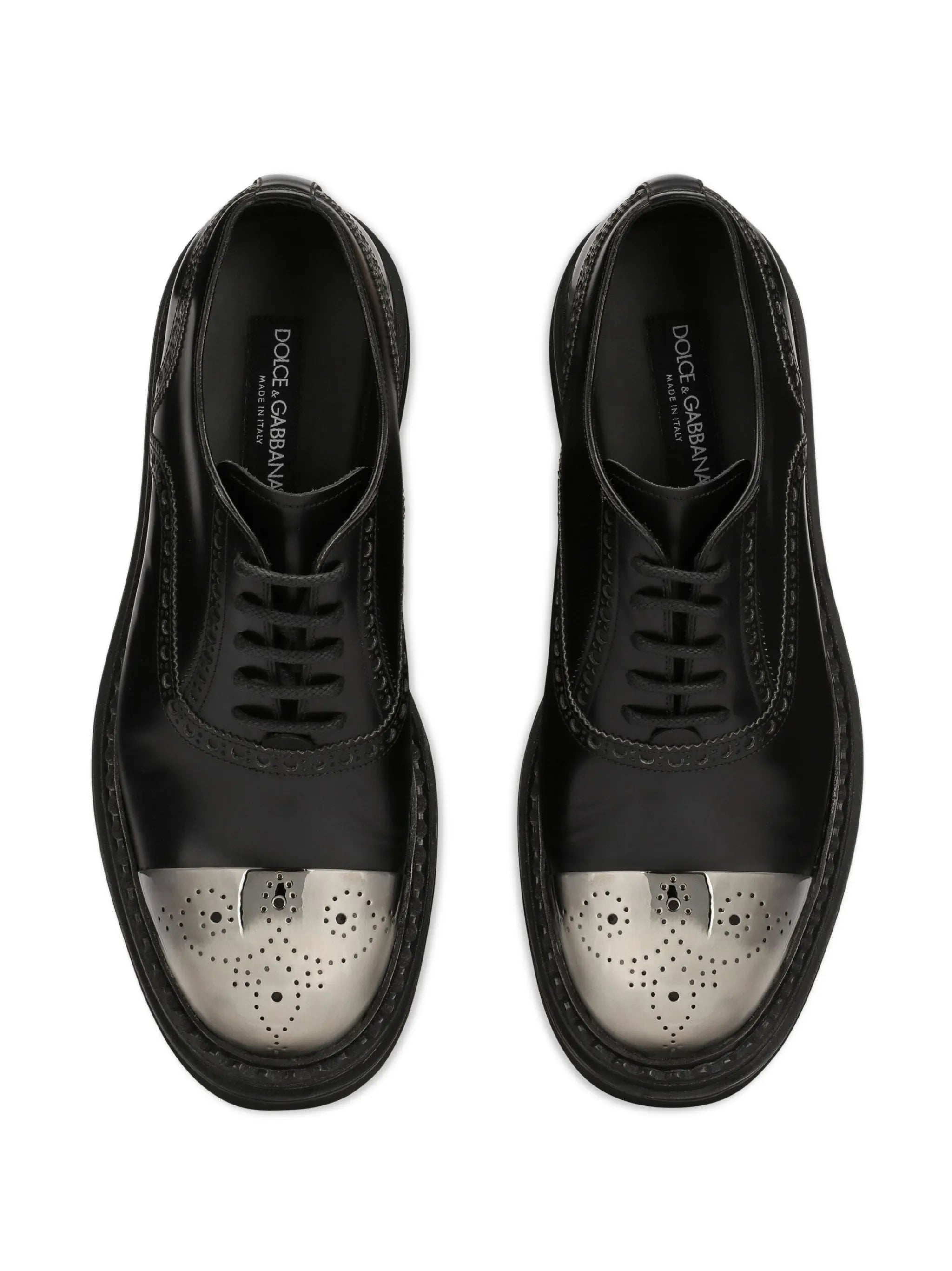Francesina contrast-toecap rubber Derby shoes