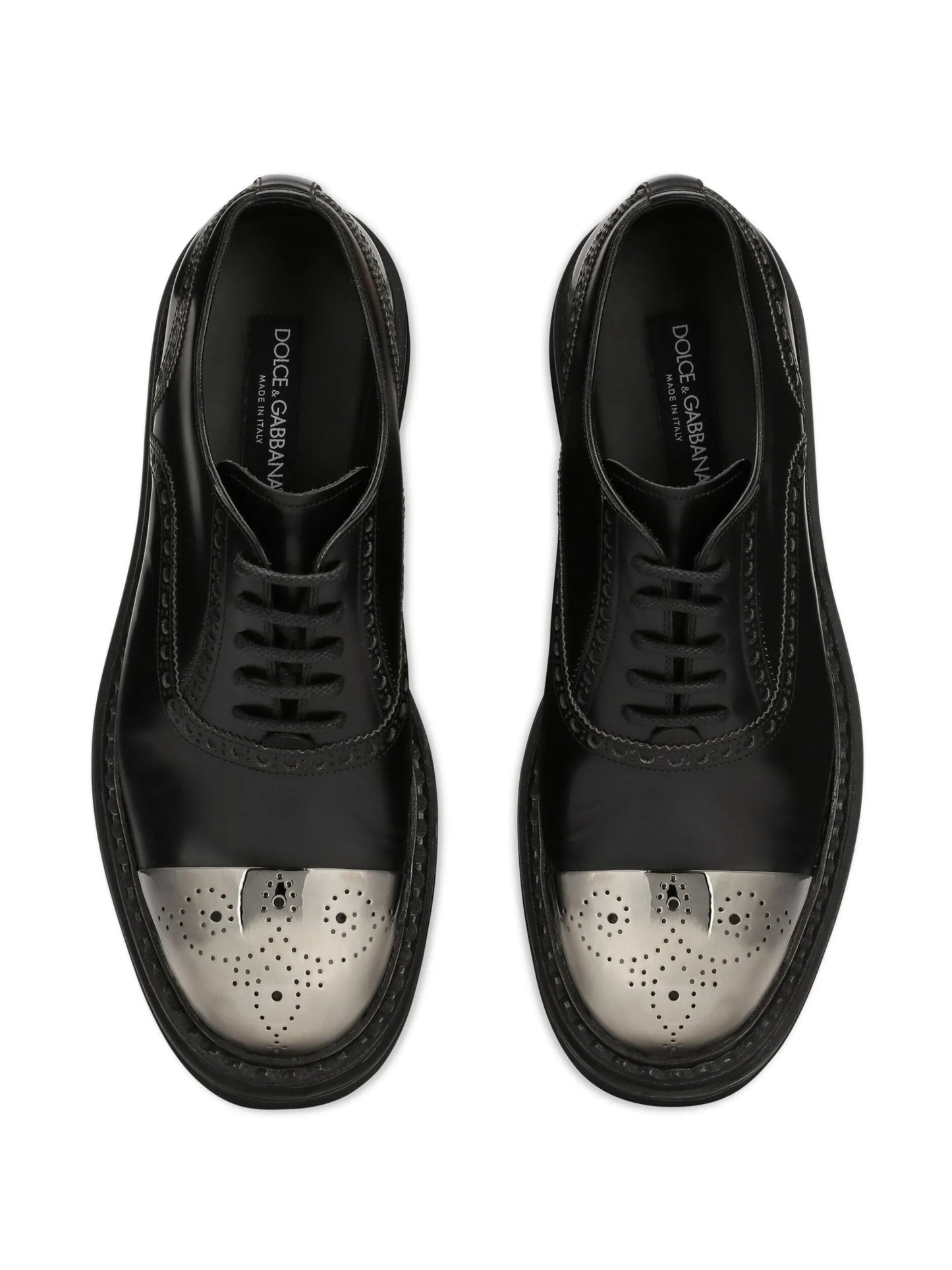 Francesina contrast-toecap rubber Derby shoes