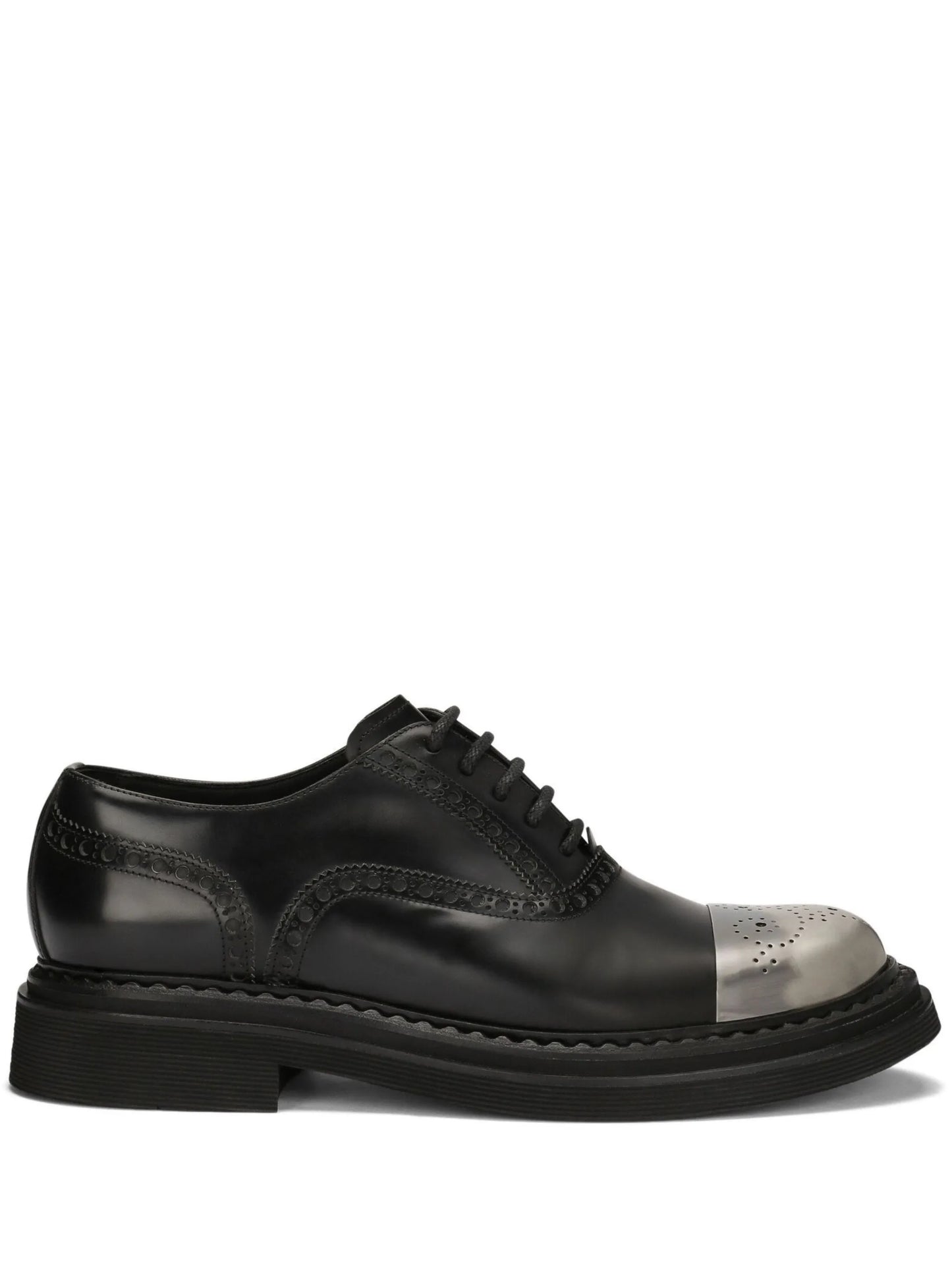 Francesina contrast-toecap rubber Derby shoes