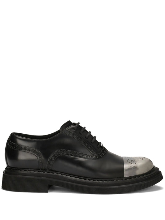 Francesina contrast-toecap rubber Derby shoes