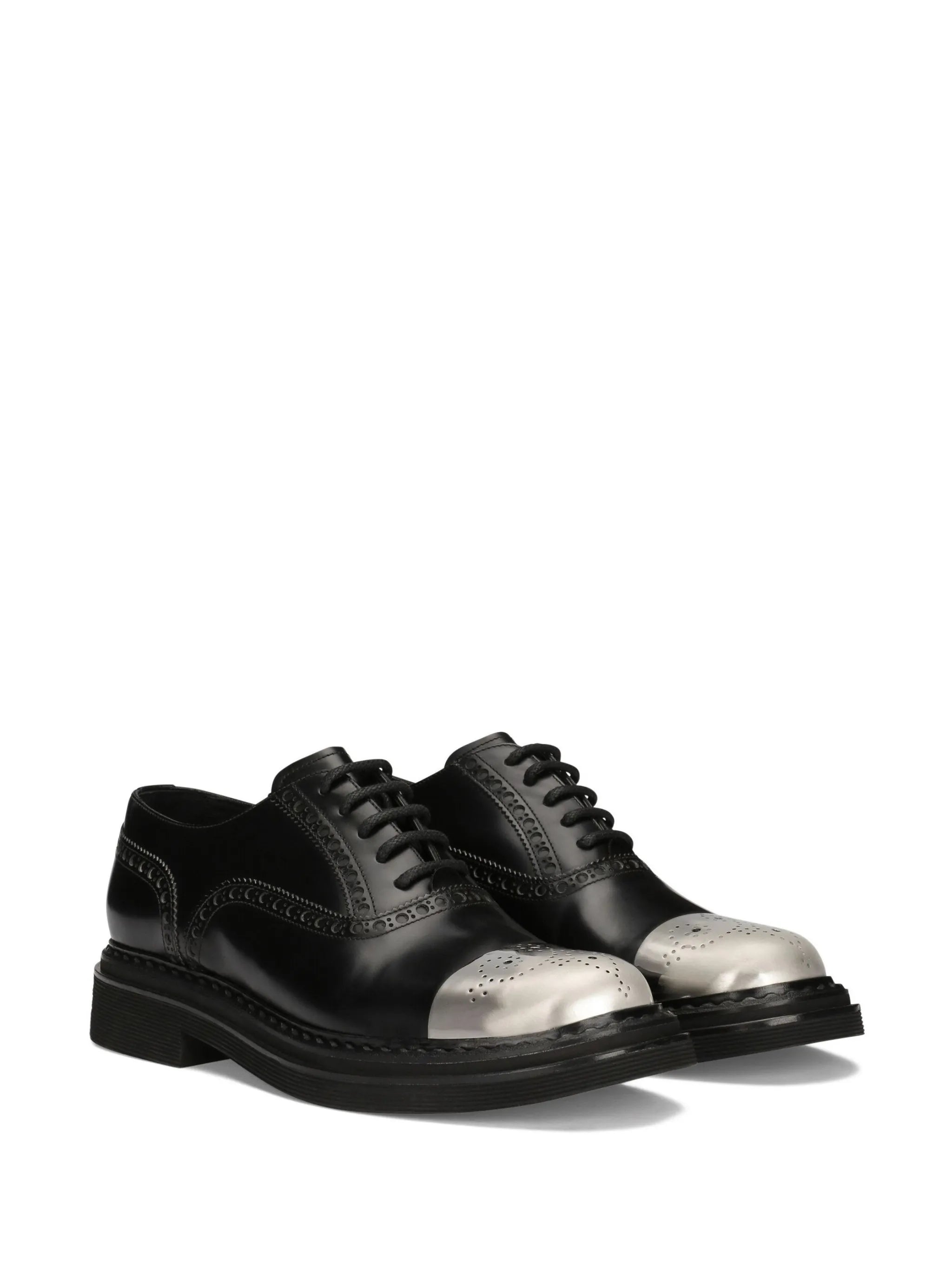 Francesina contrast-toecap rubber Derby shoes