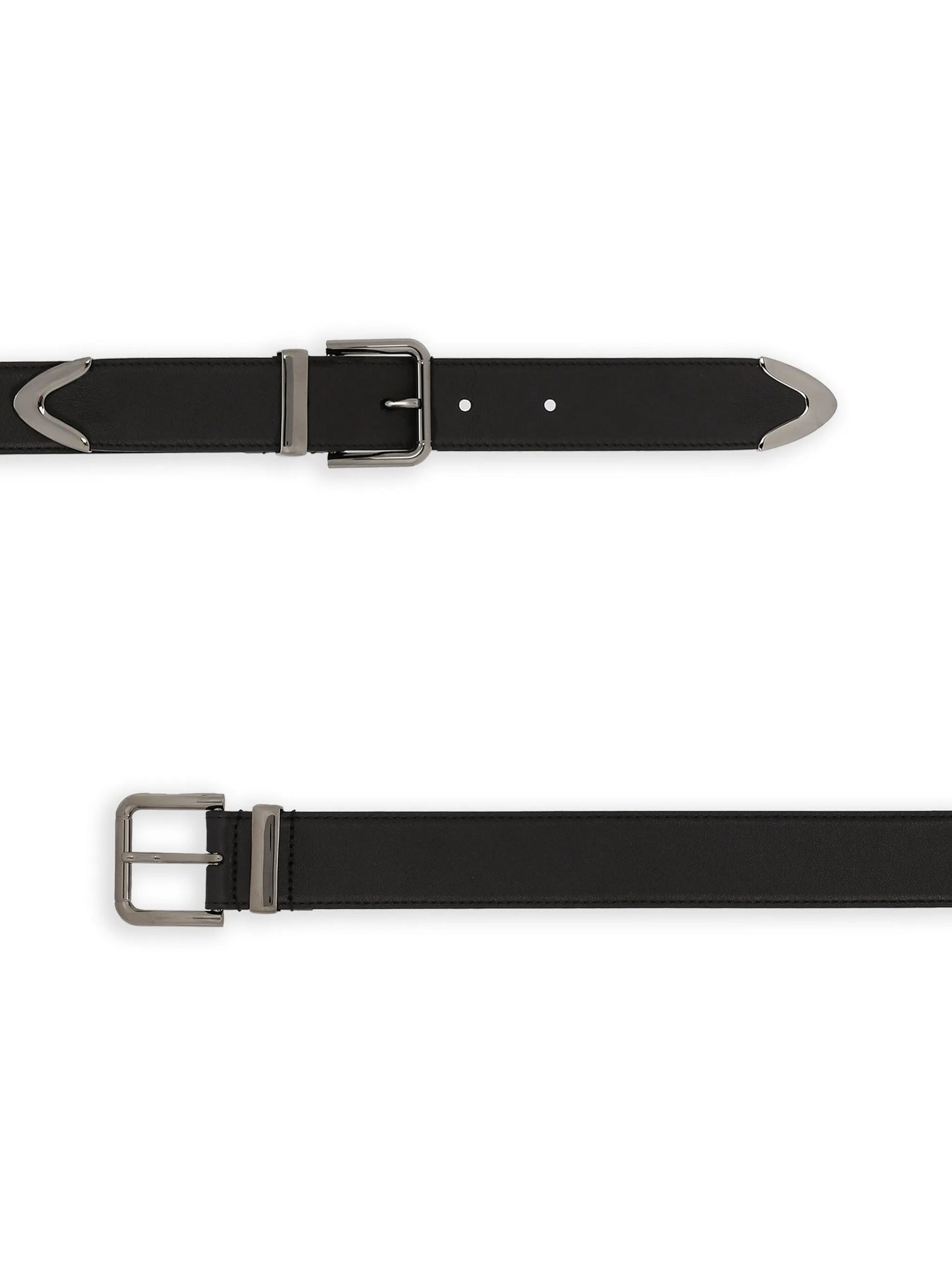 buckle-fastening leather belt
