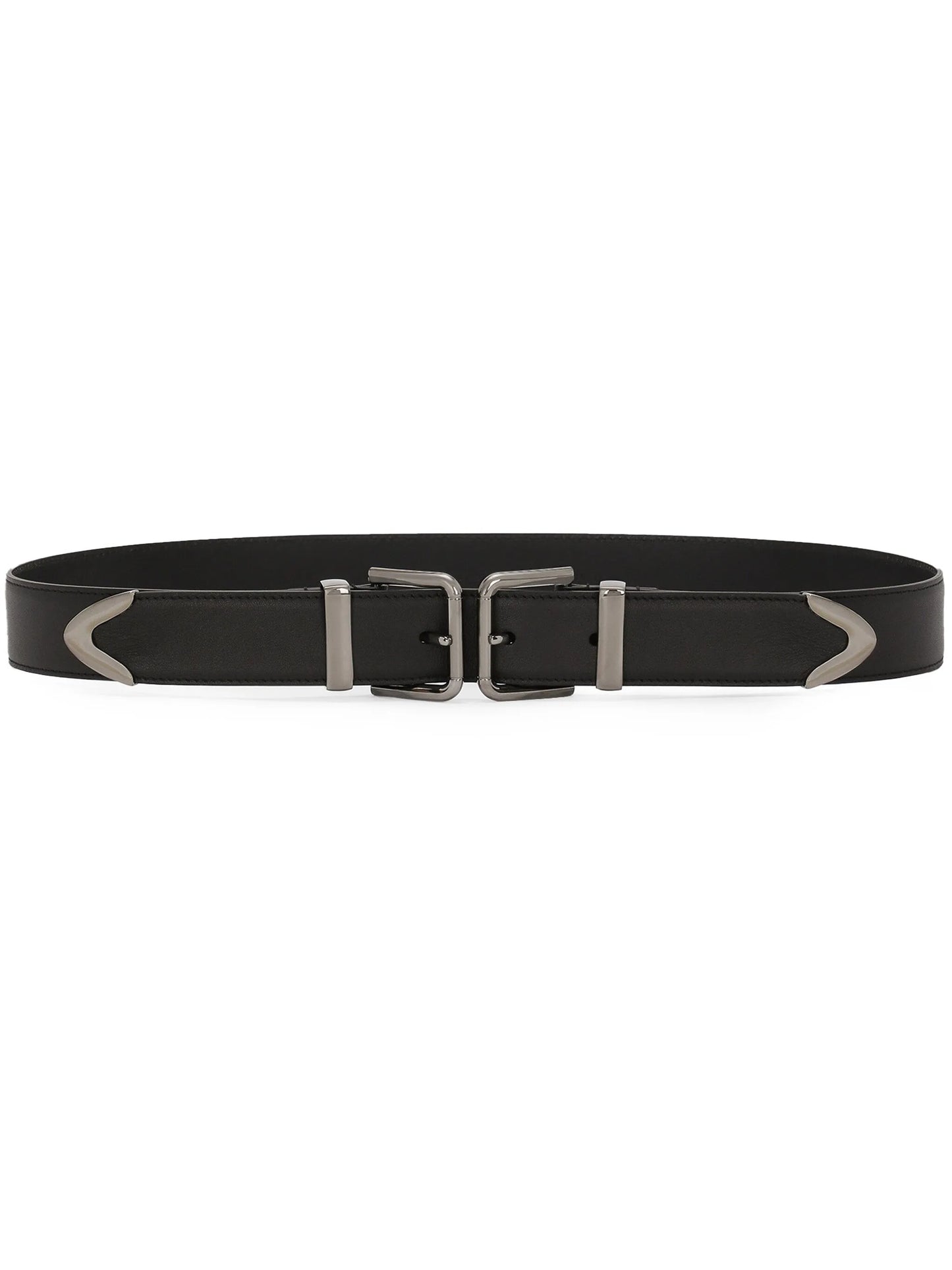 buckle-fastening leather belt