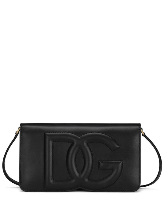 DG-logo leather phone bag