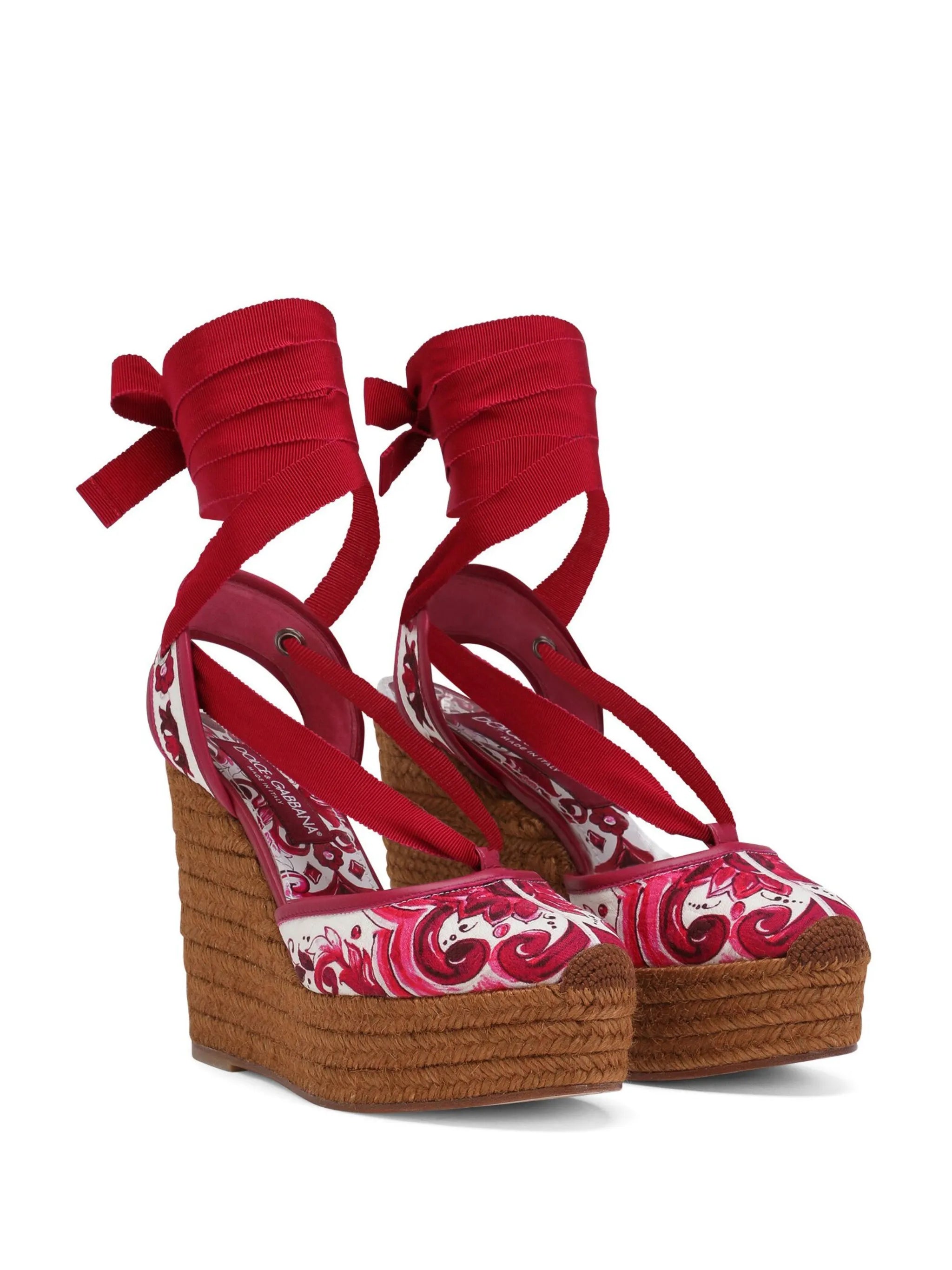 Majolica-print espadrilles