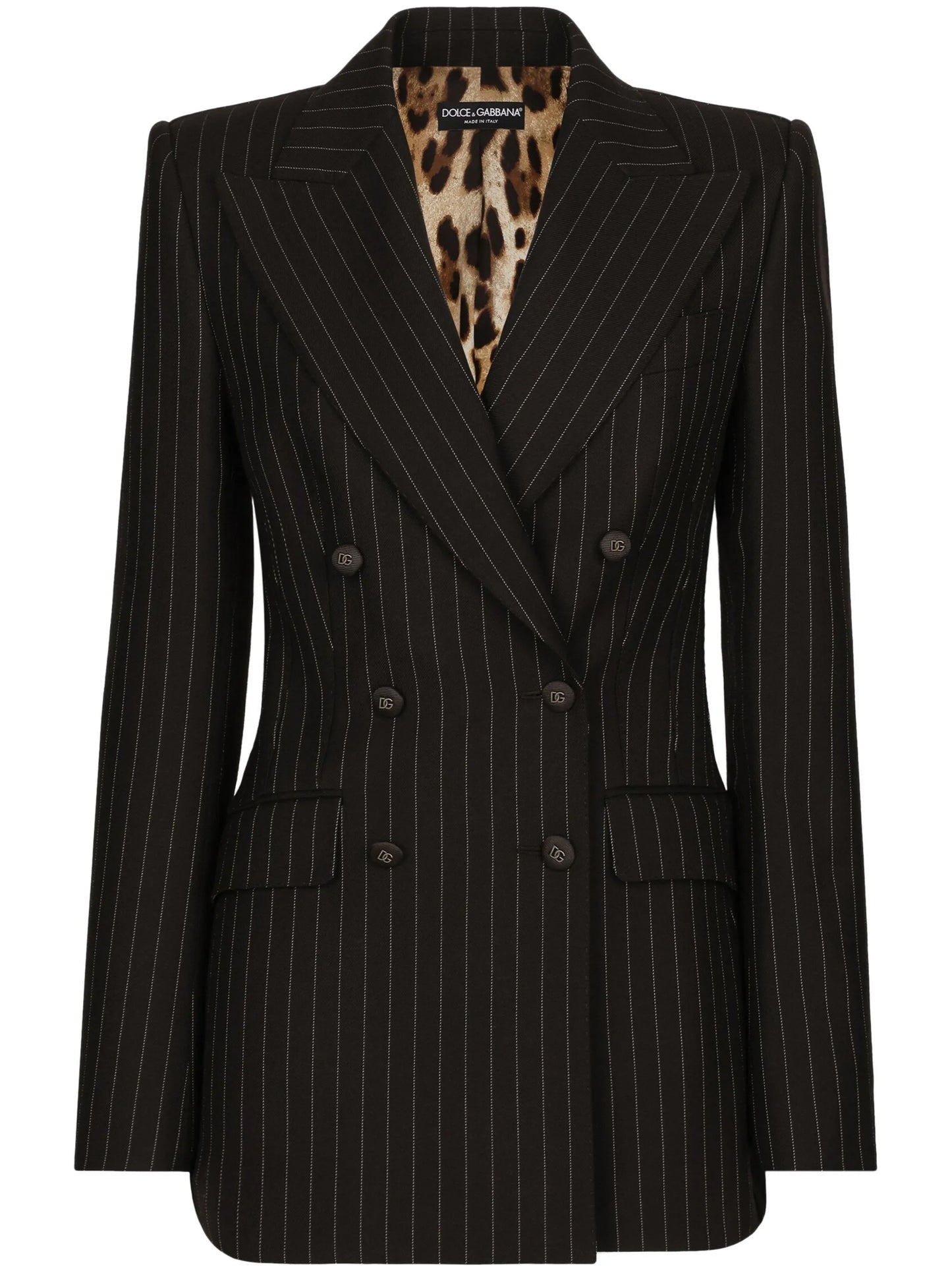 double-breasted striped blazer