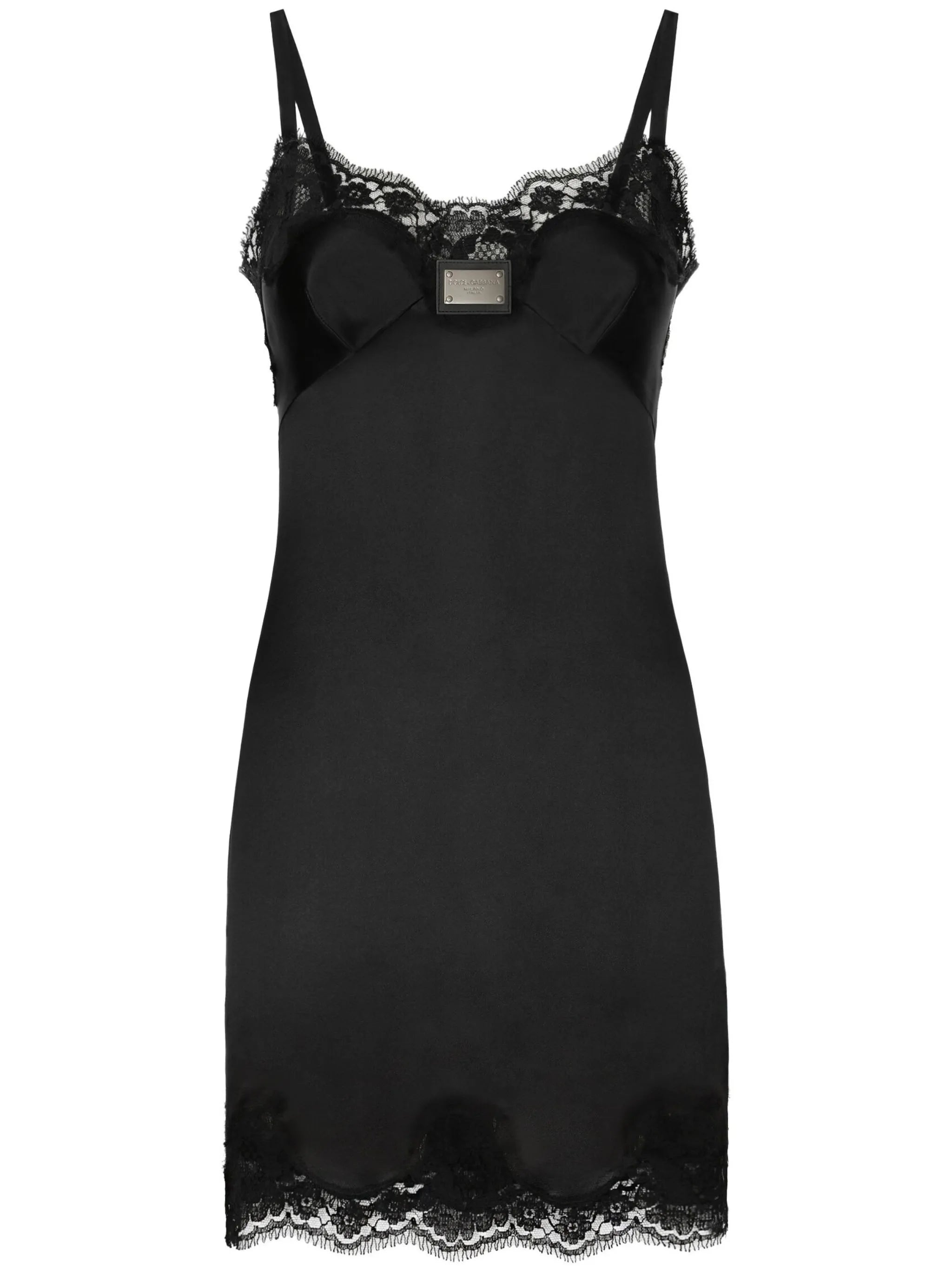 lace-detail minidress