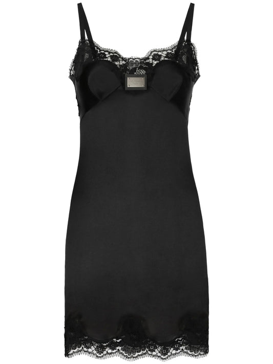 lace-detail minidress