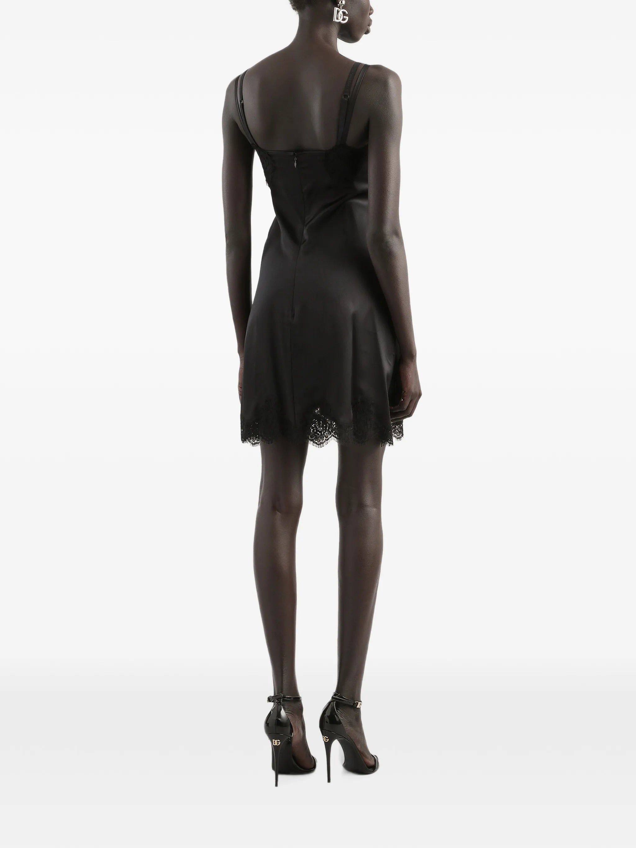 lace-detail minidress