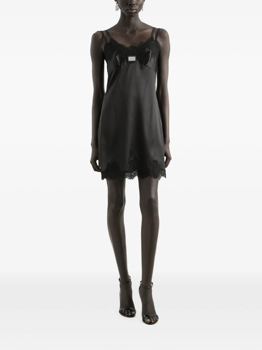 lace-detail minidress
