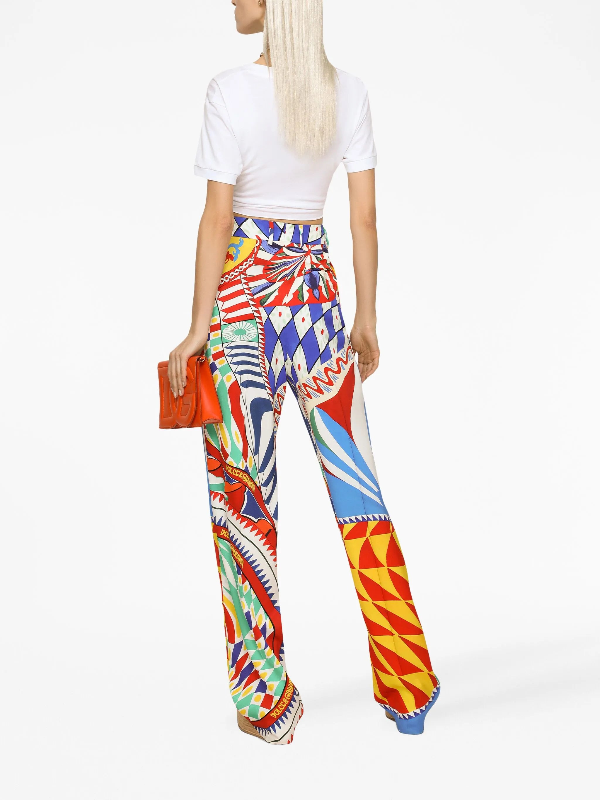 logo-print waist-tie T-shirt