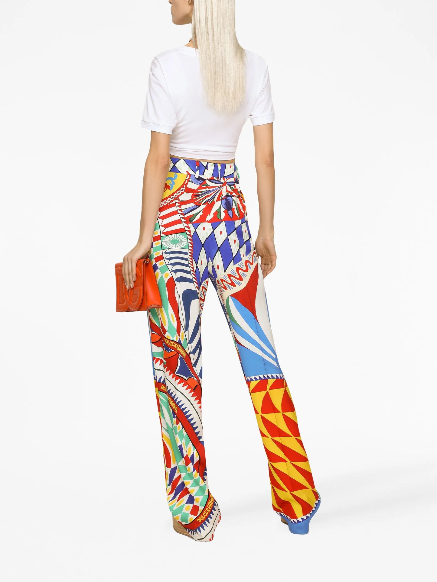 logo-print waist-tie T-shirt