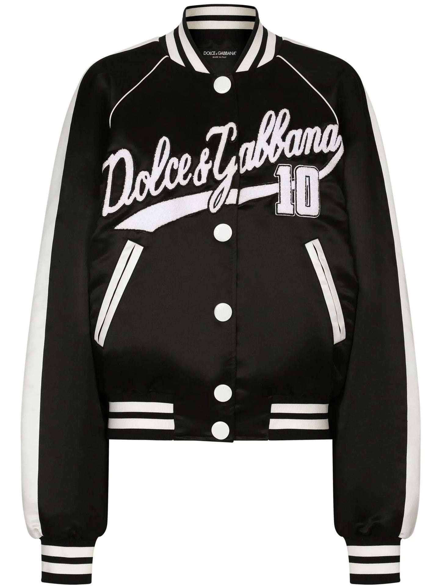 logo-appliqué bomber jacket