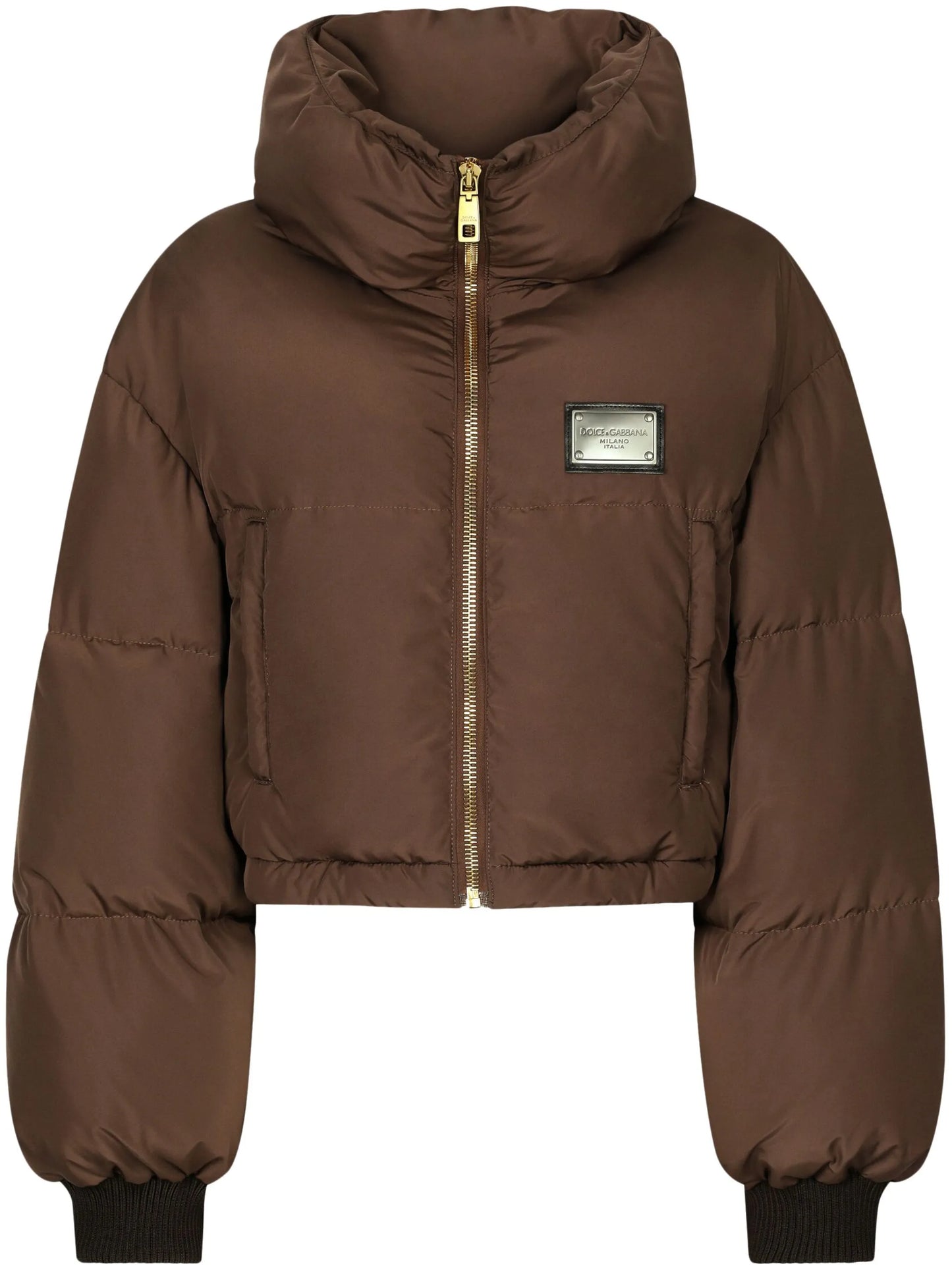 logo-plaque puffer jacket