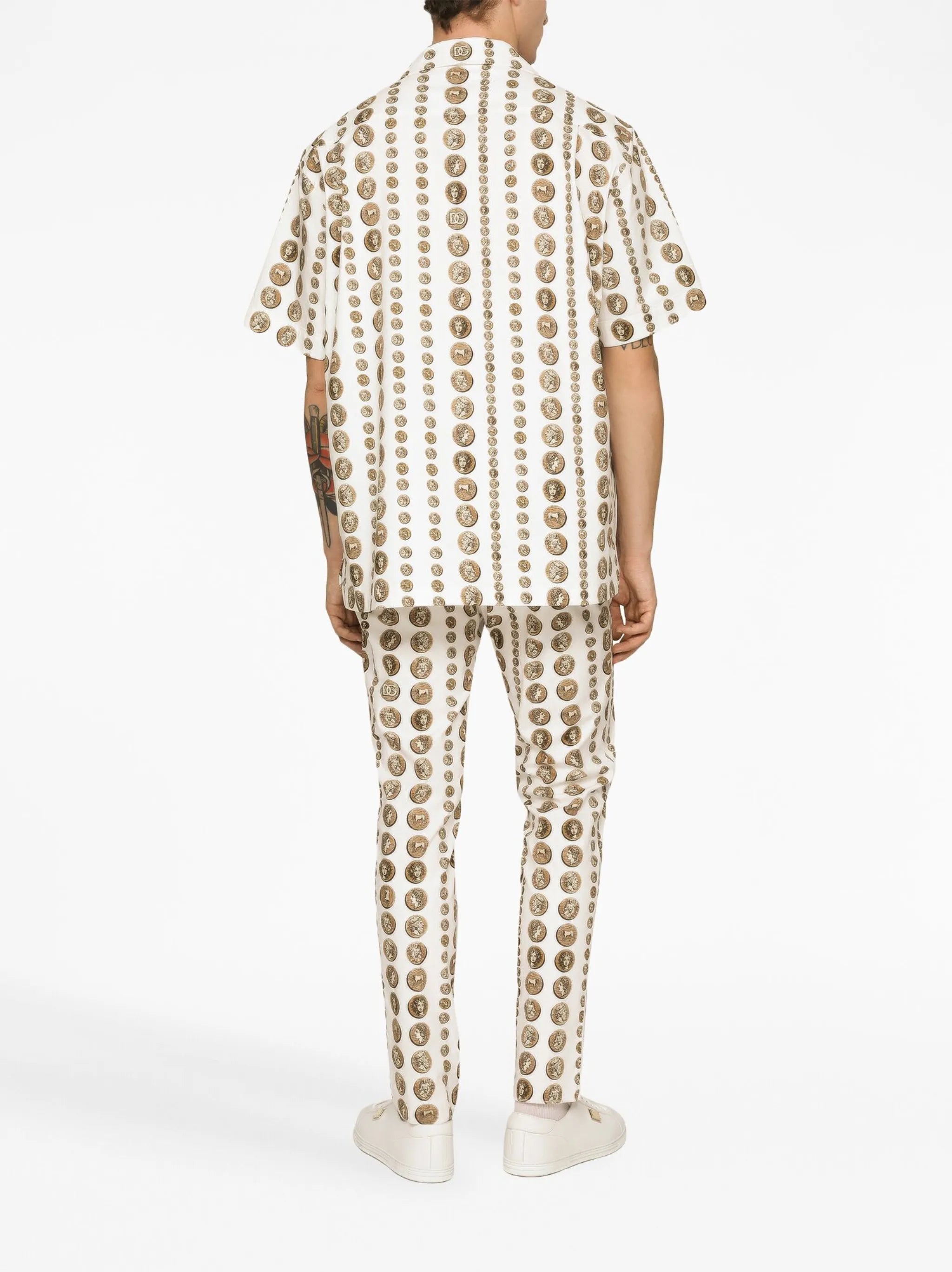 Monete-print stretch-cotton shirt