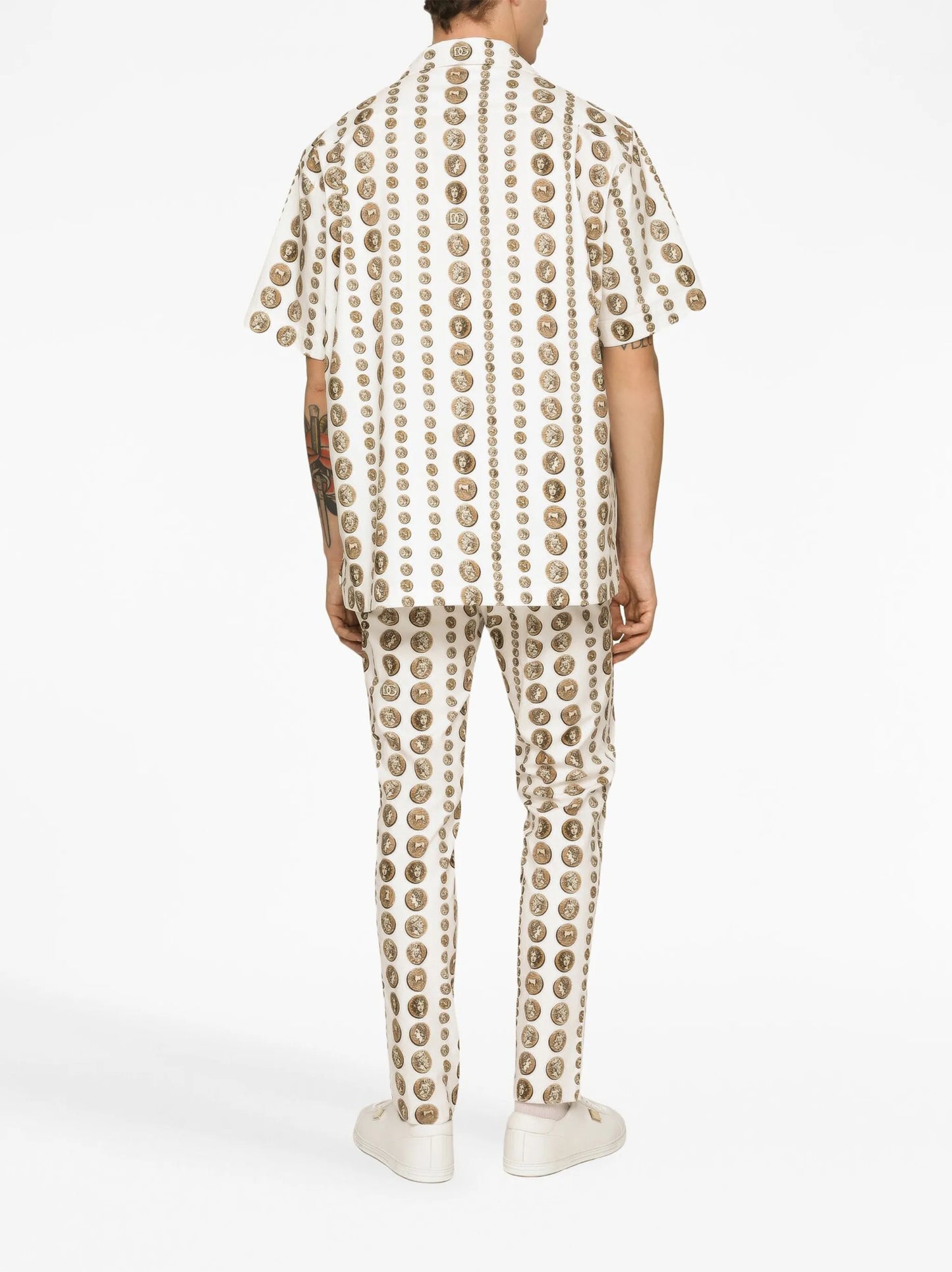 Monete-print stretch-cotton shirt