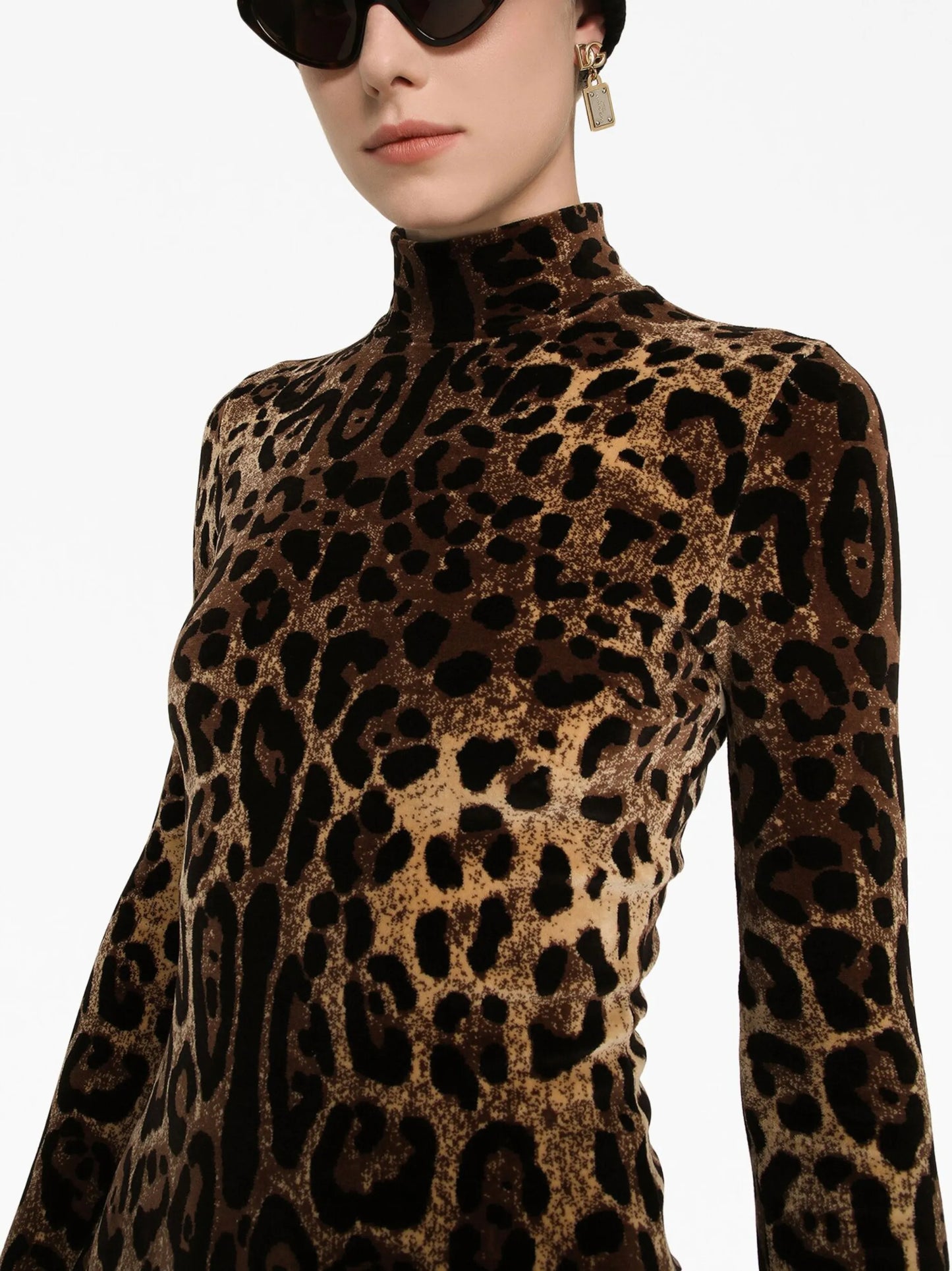 logo-lettering drop earrings