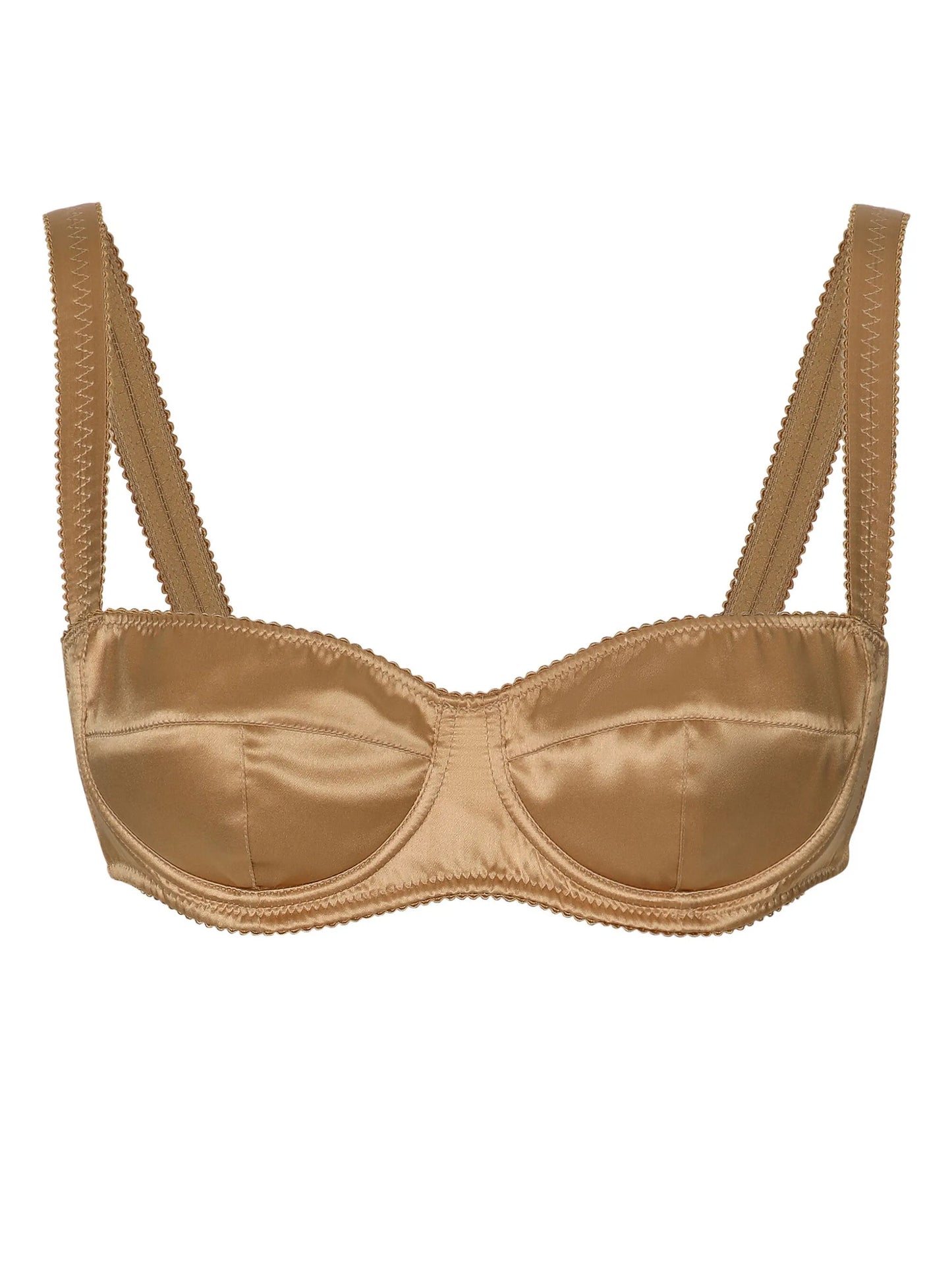 satin-finish balconette-style bra