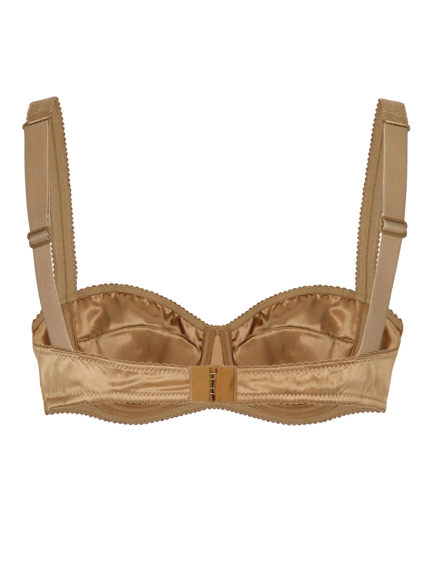 satin-finish balconette-style bra