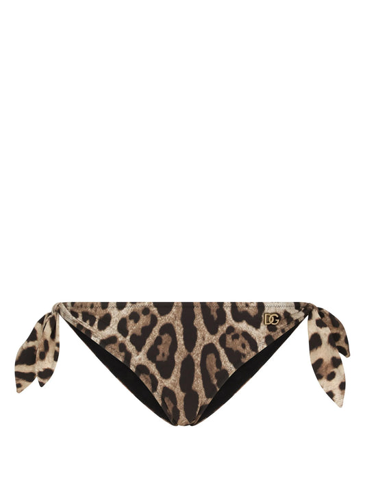 leopard-print bikini bottom