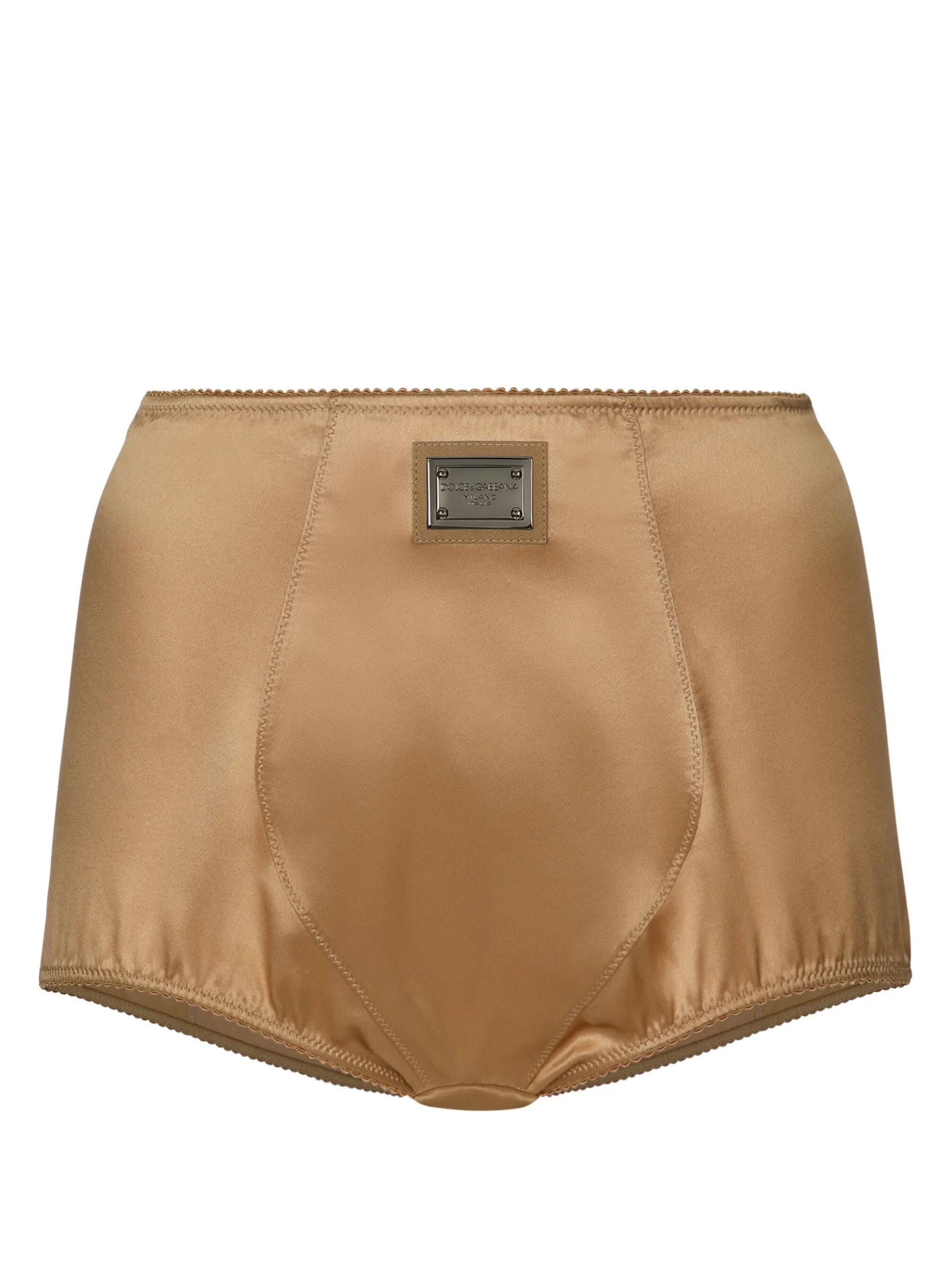 logo-plaque high-waisted briefs
