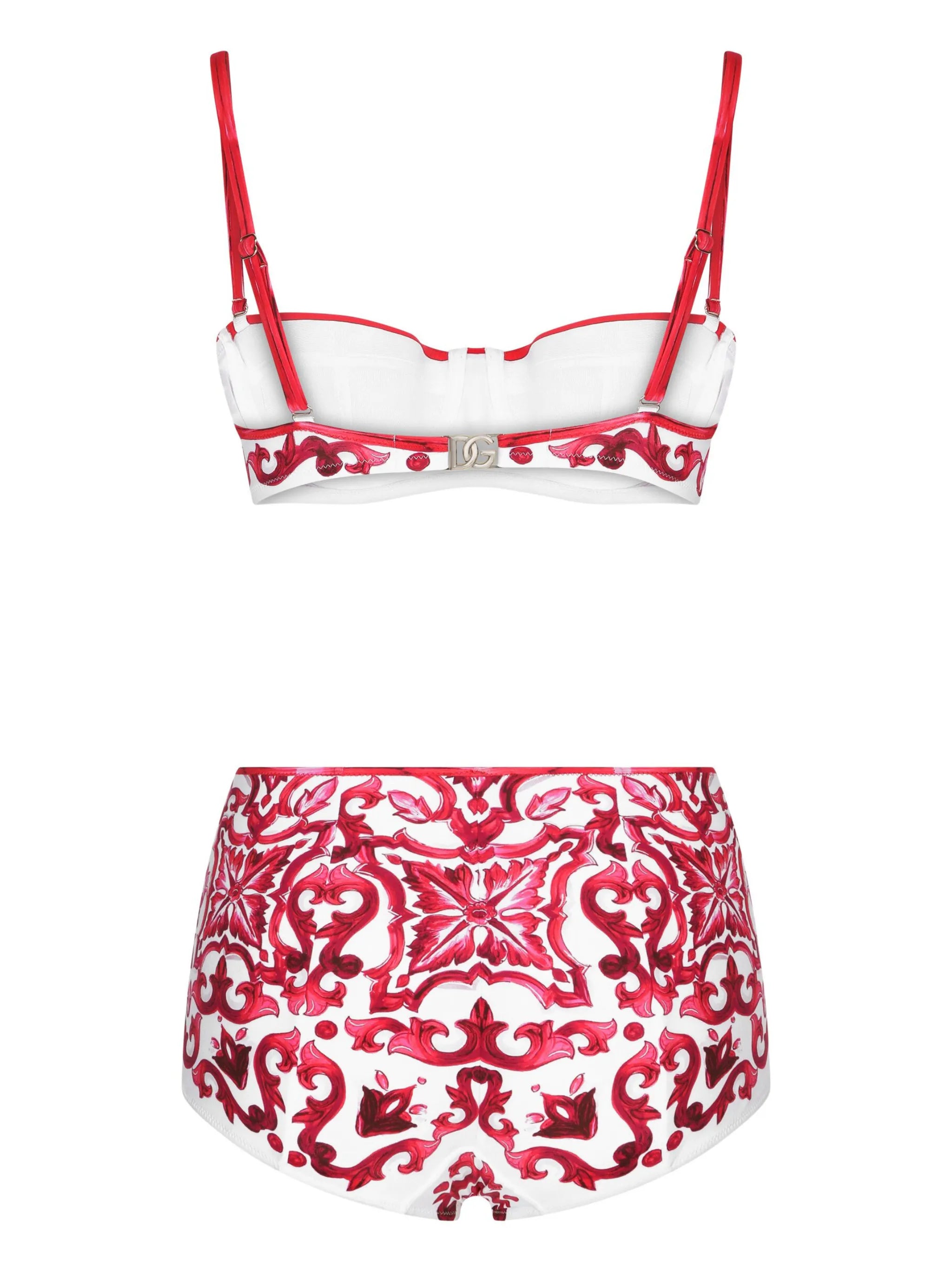 Maiolica-print bikini set