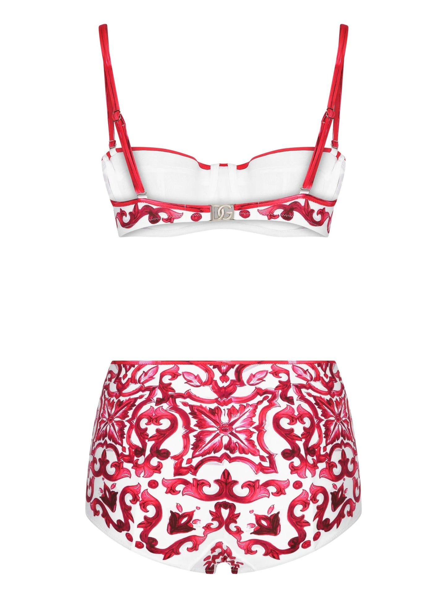 Maiolica-print bikini set