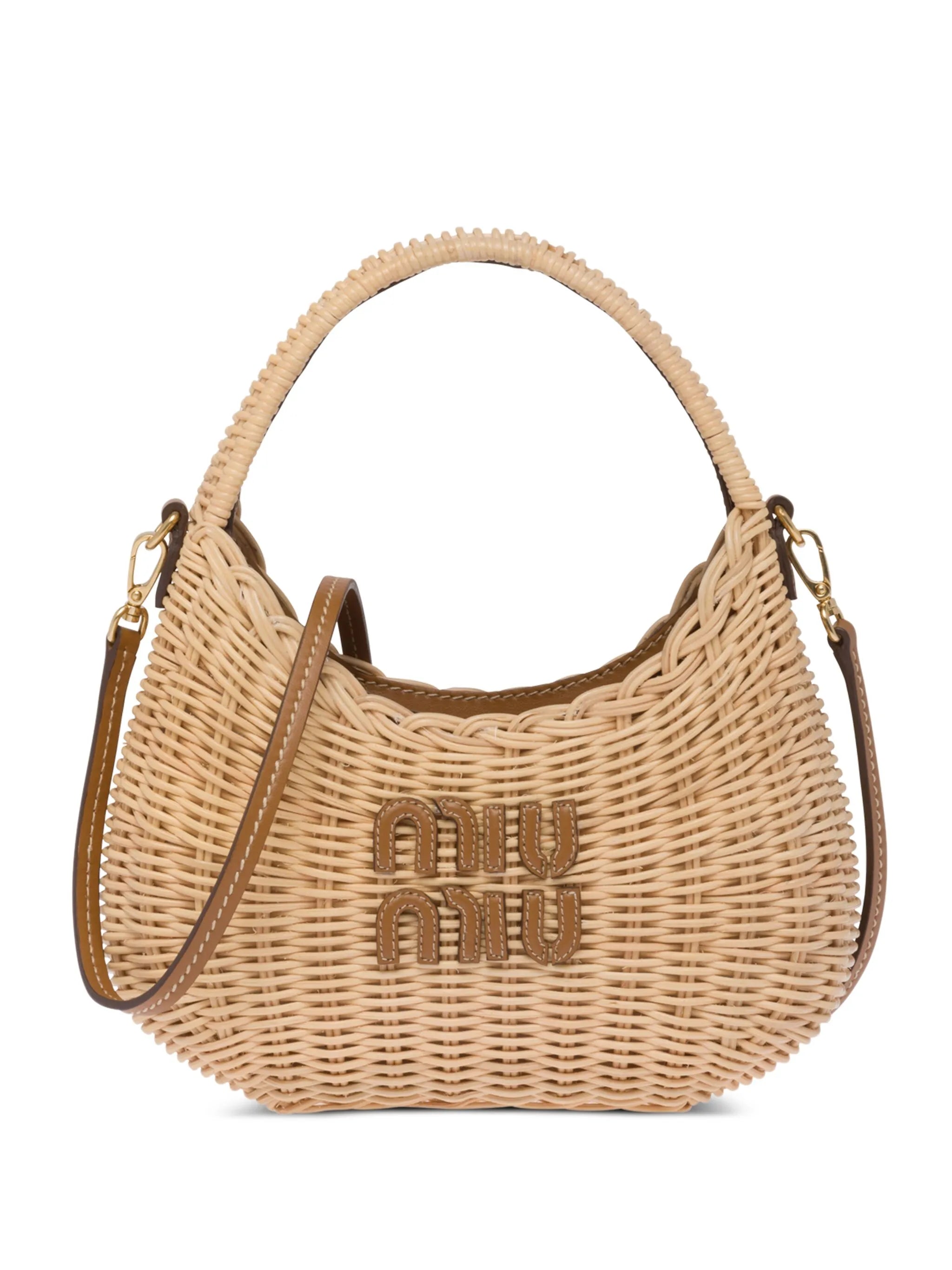 mini Wander wicker shoulder bag
