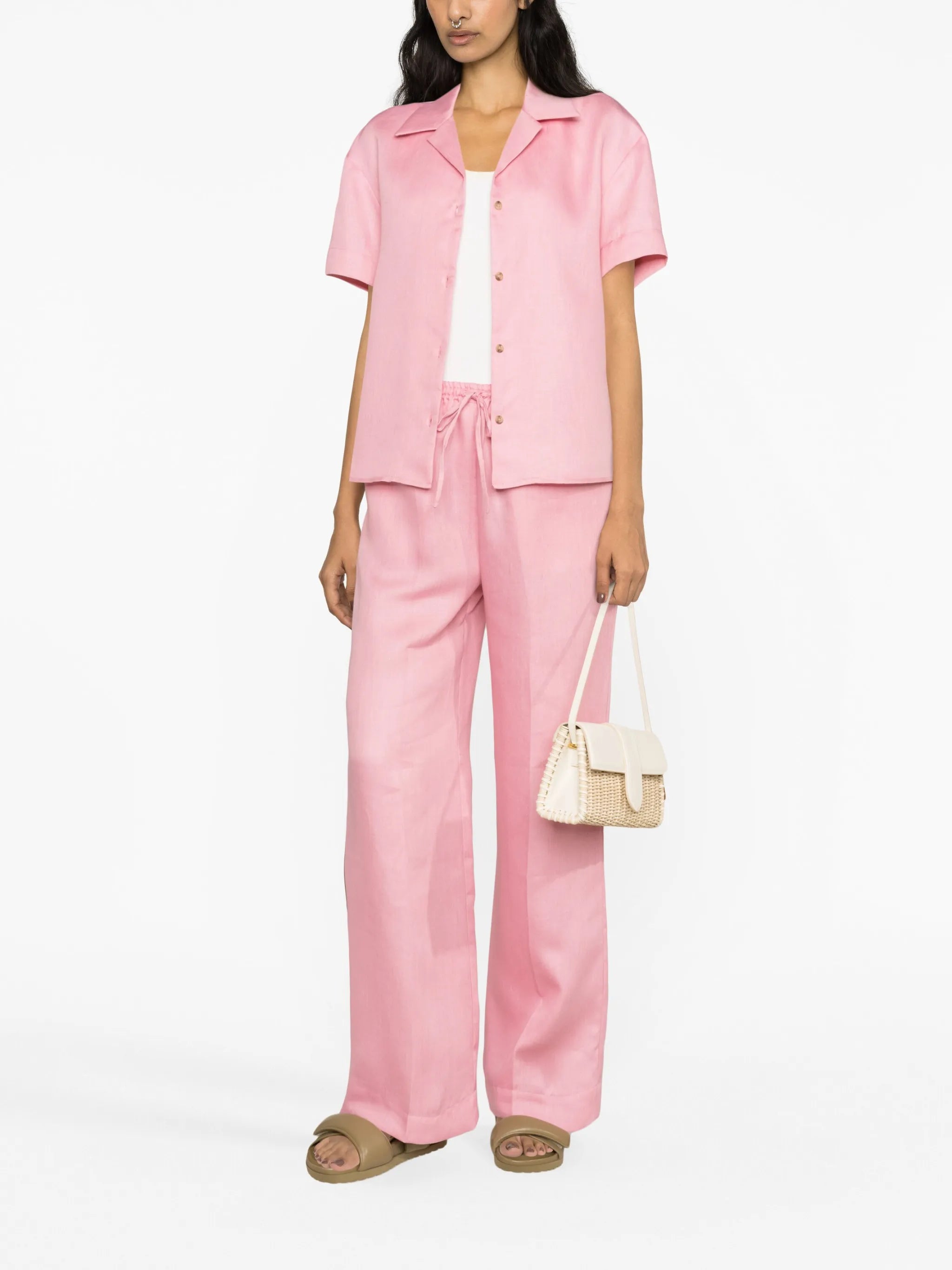 Prague short-sleeve linen shirt