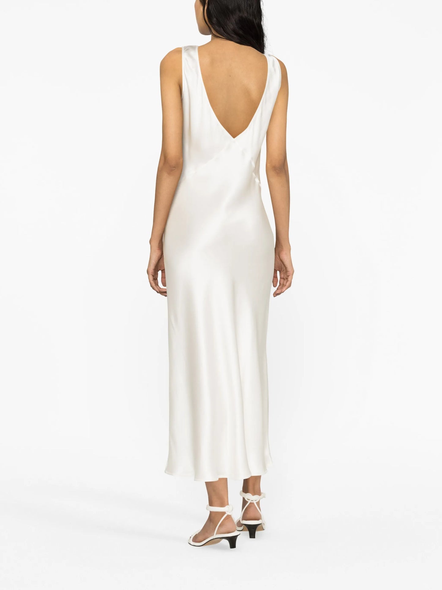 Bordeaux silk slip dress