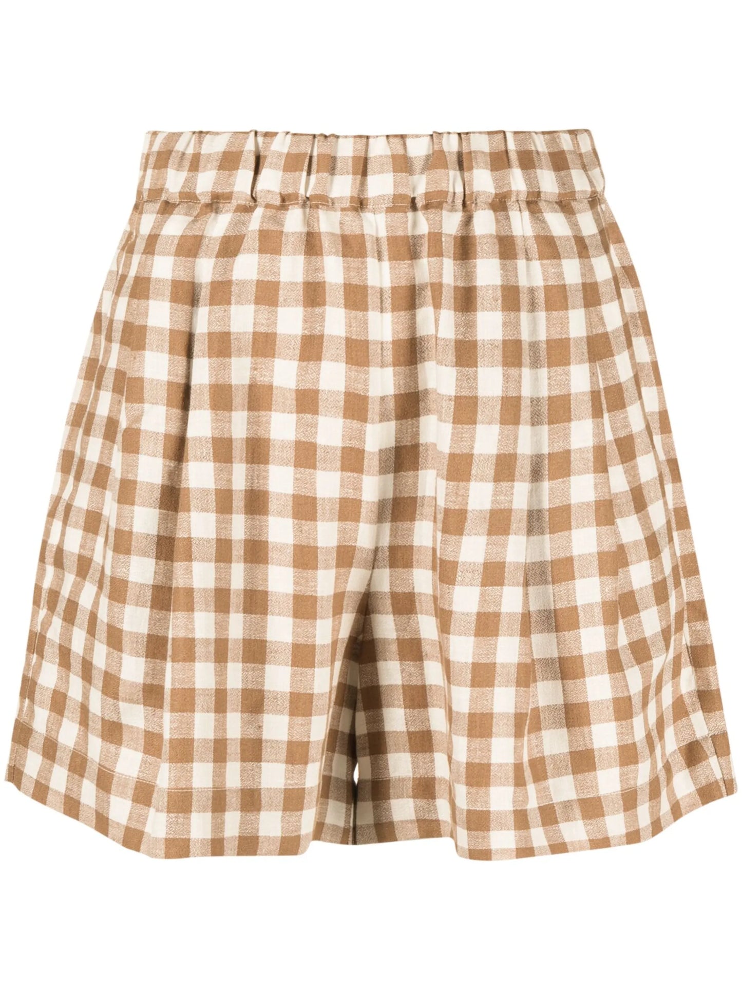 Zurich checked linen shorts
