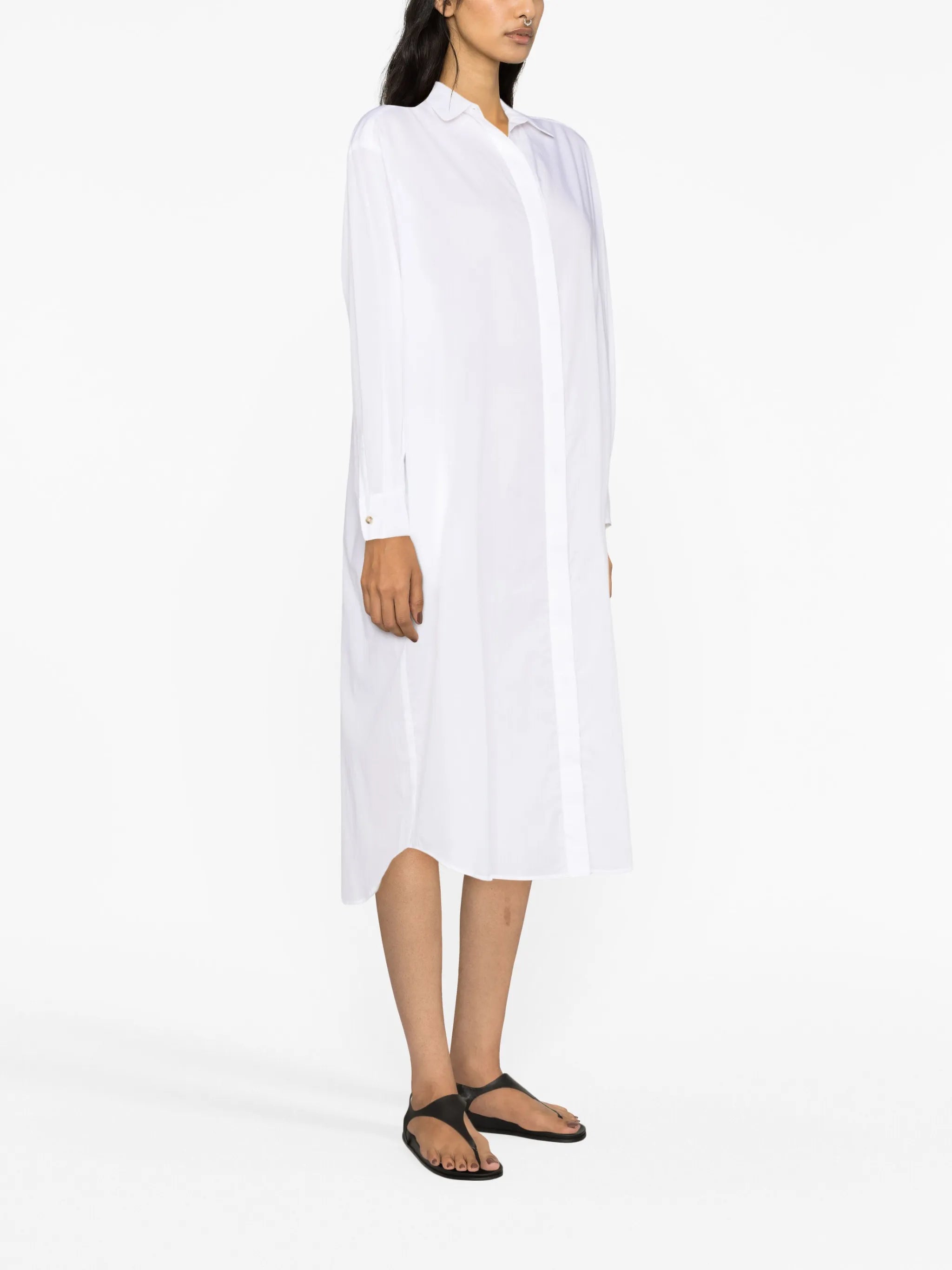 Allegra cotton midi shirt dress