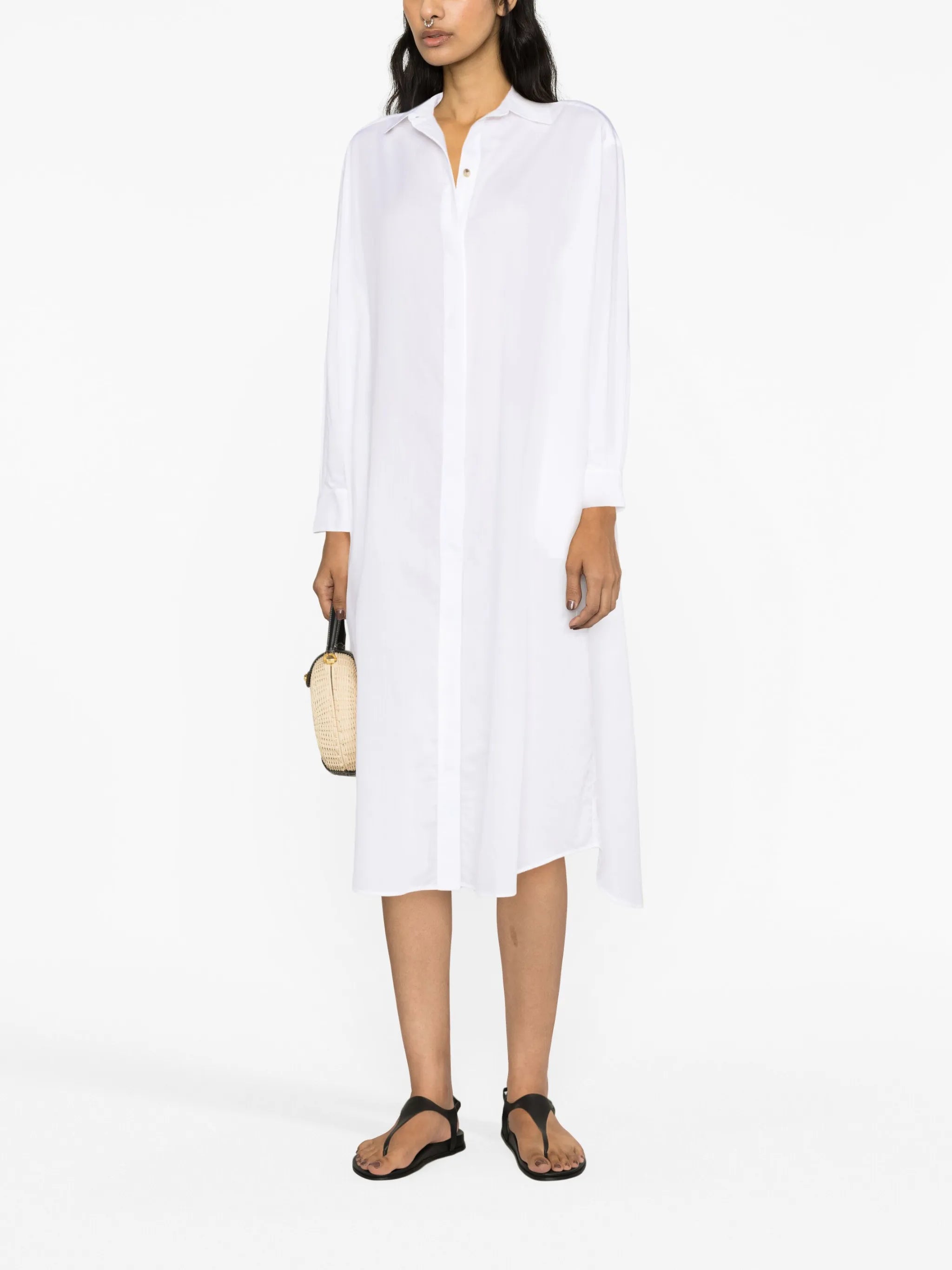 Allegra cotton midi shirt dress