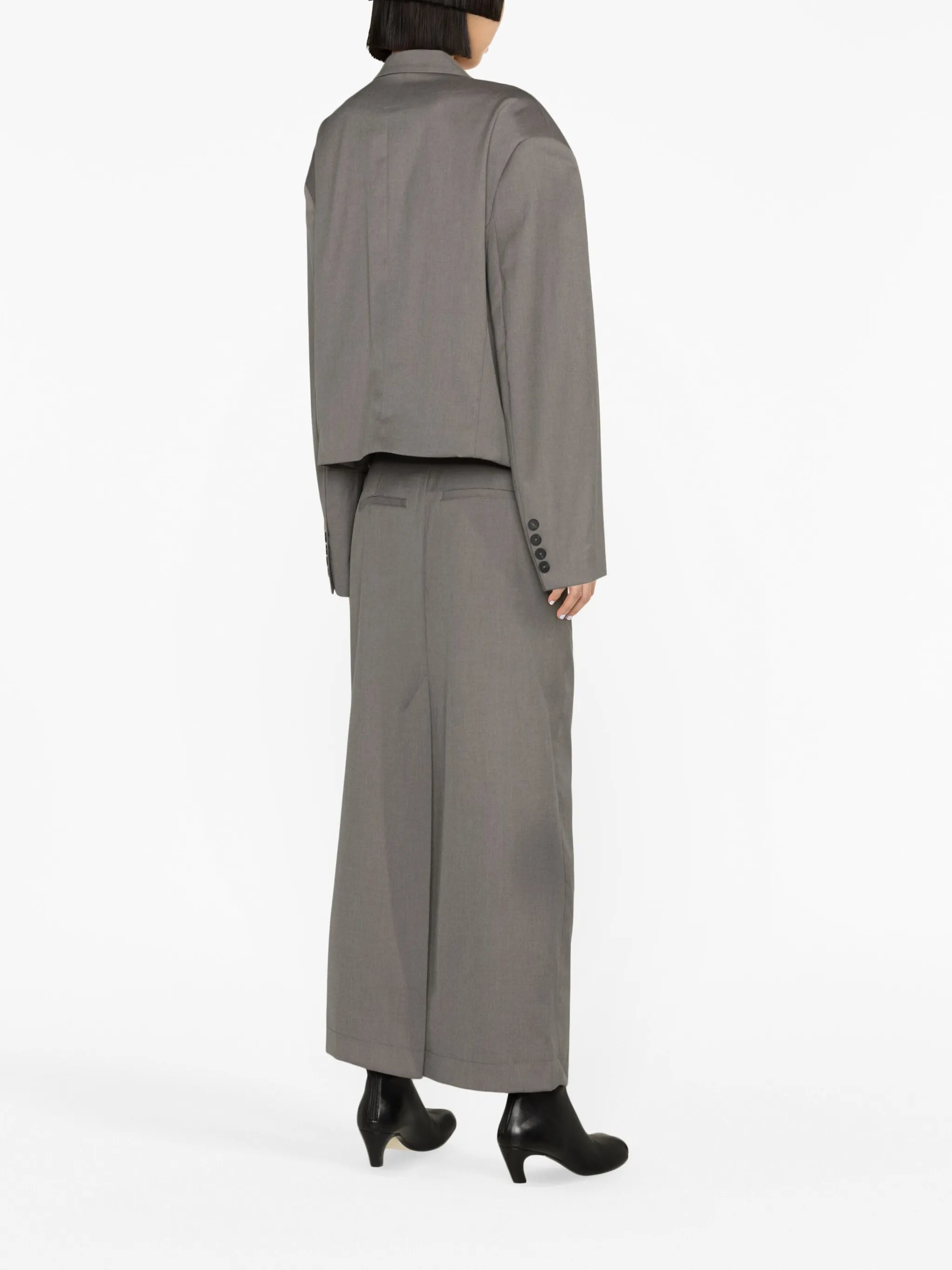 asymmetric cropped blazer