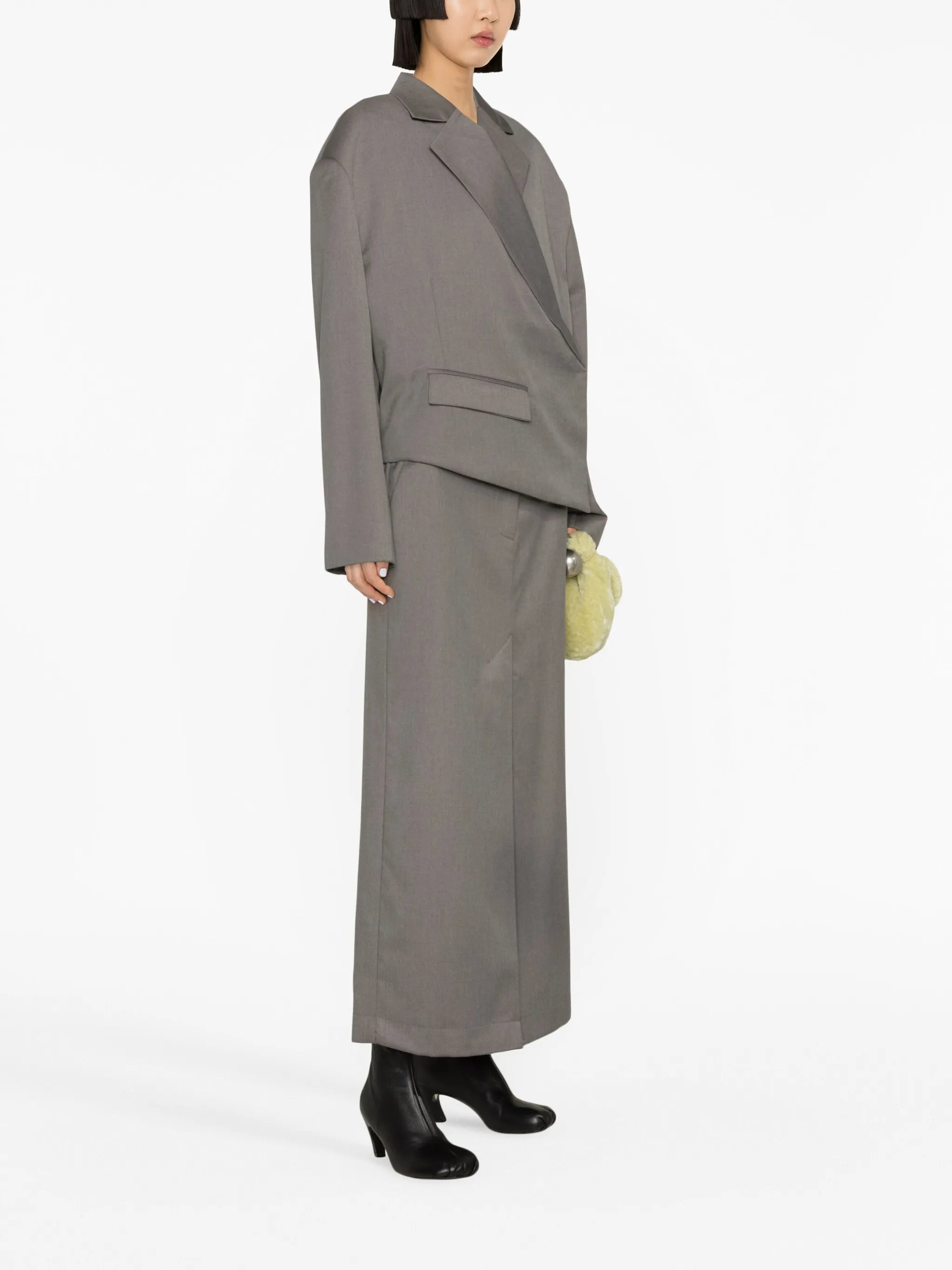 asymmetric cropped blazer