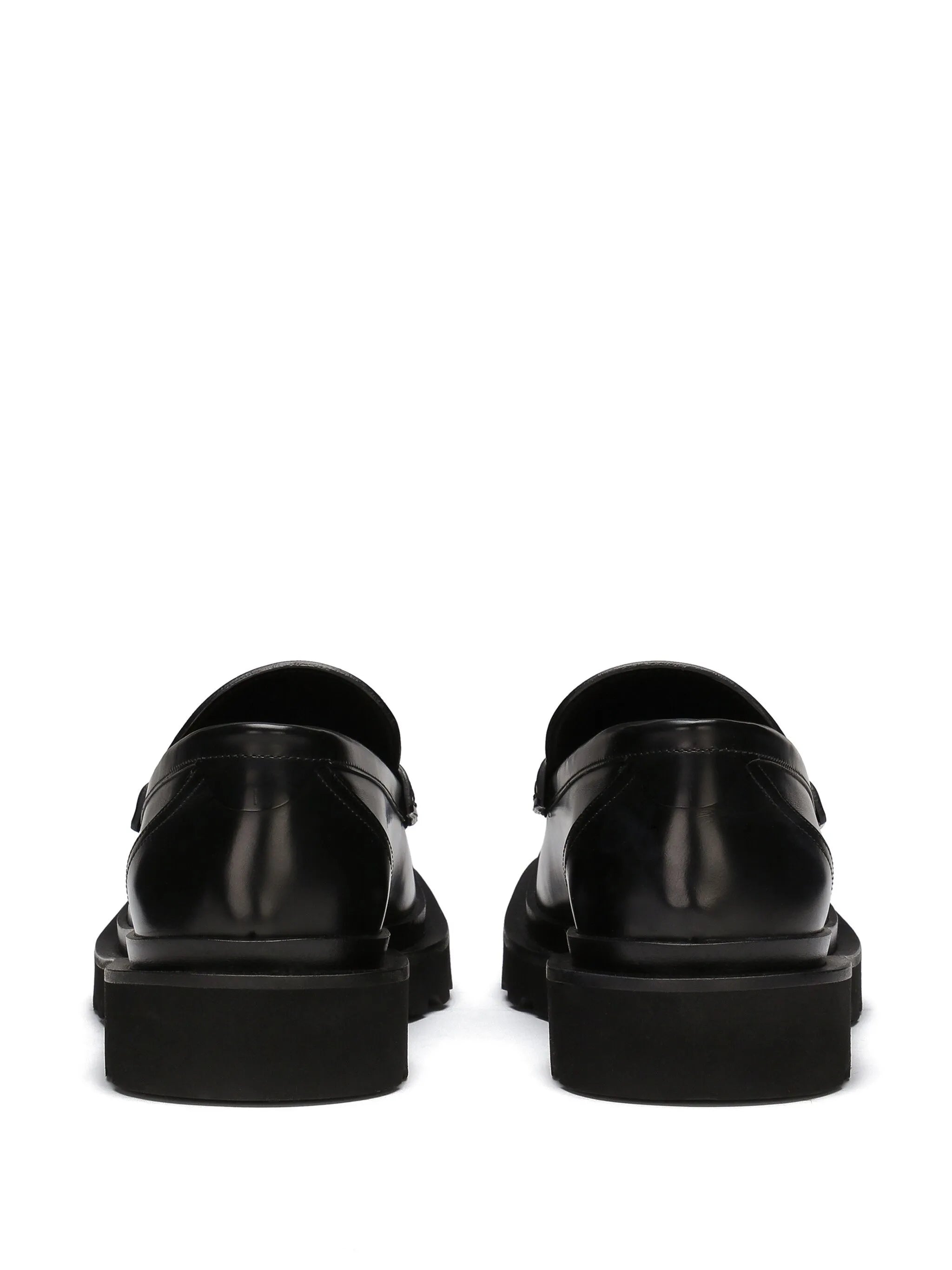 penny-slot leather loafers