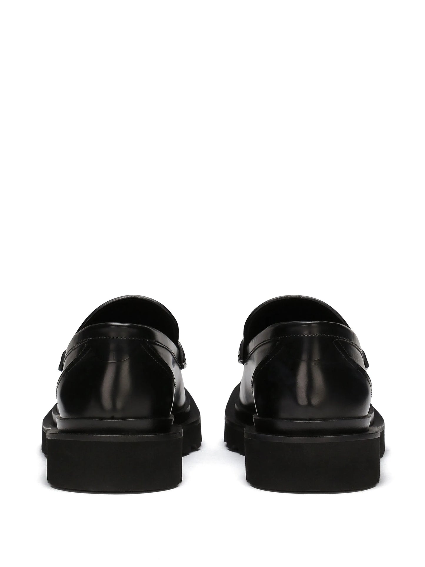 penny-slot leather loafers