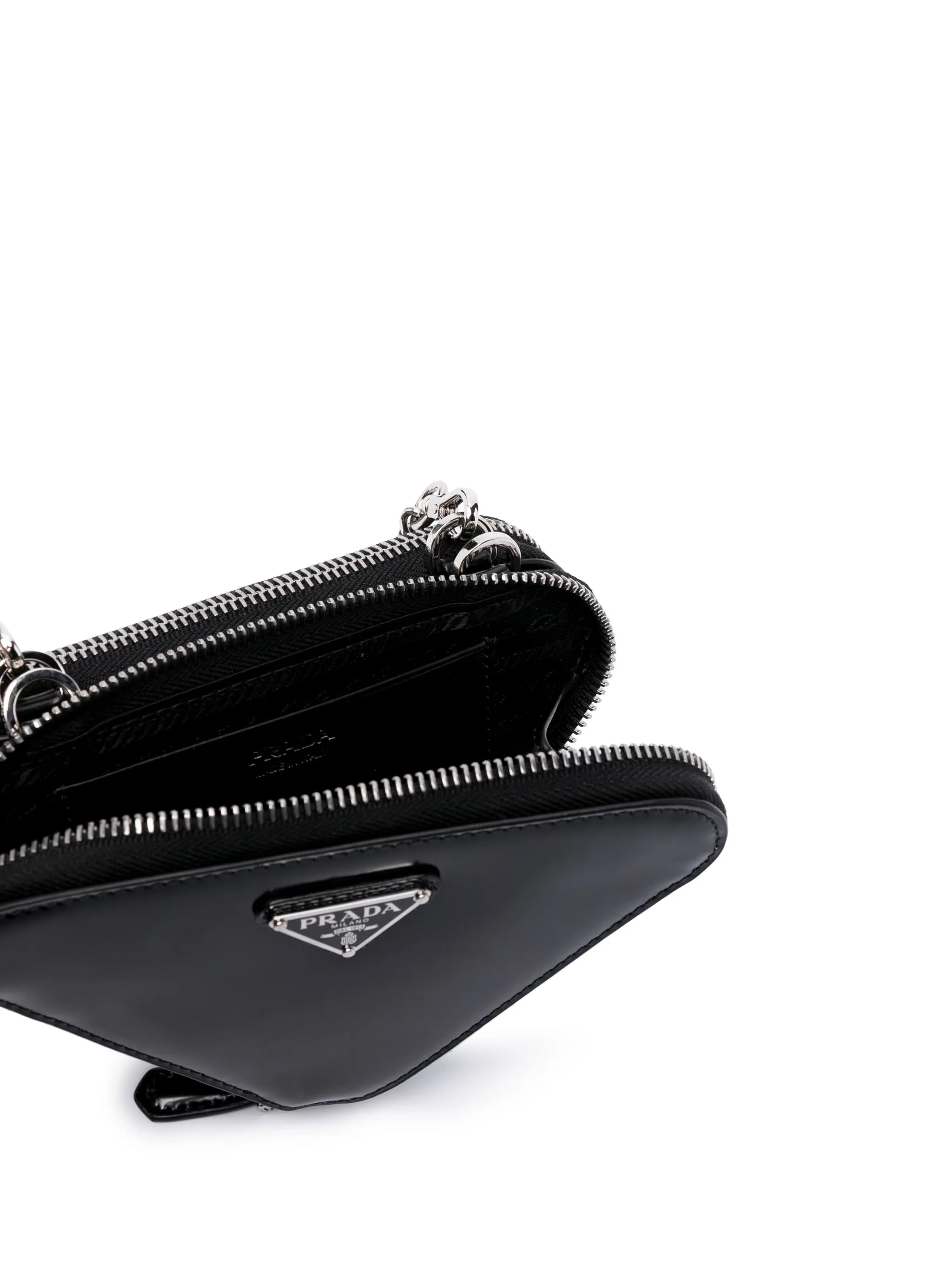 Triangle leather mini bag