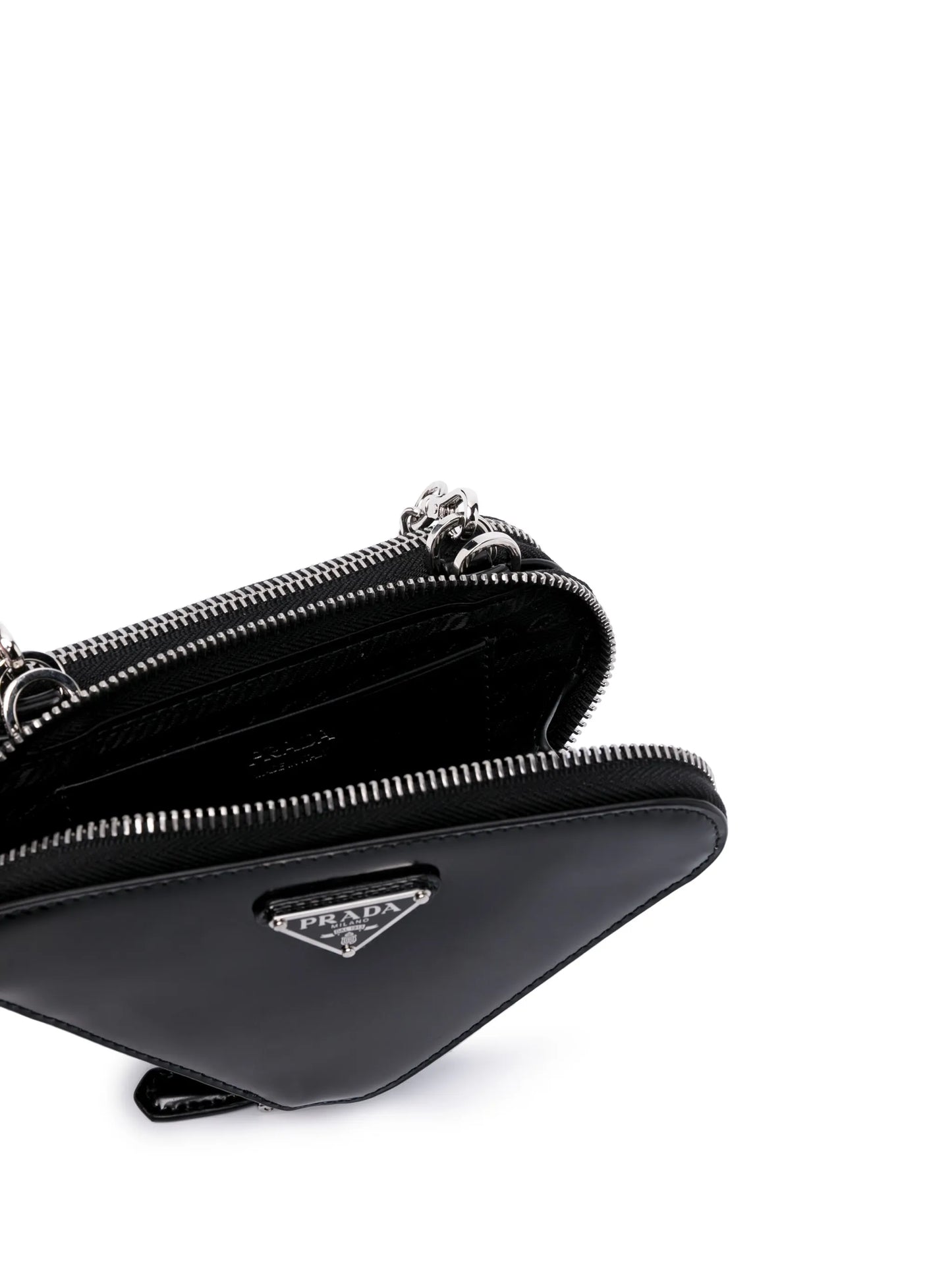 Triangle leather mini bag