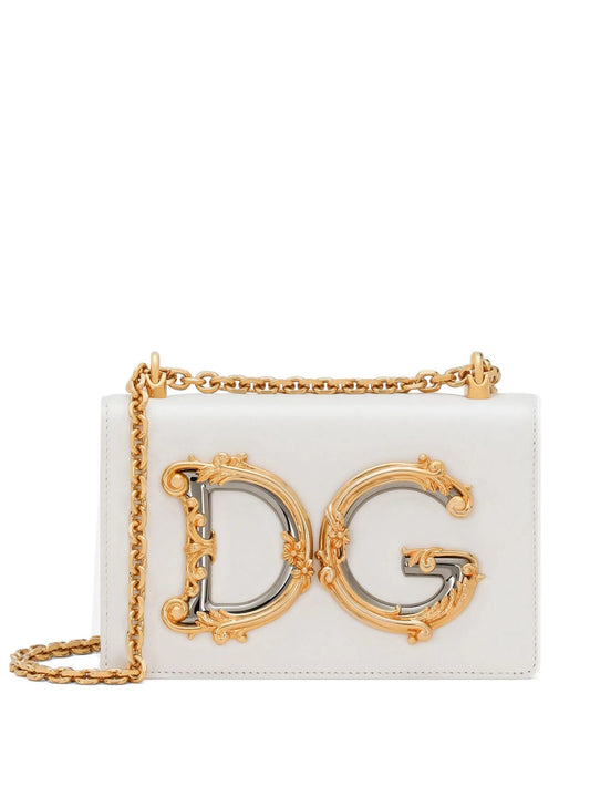 logo-plaque lambskin crossbody bag