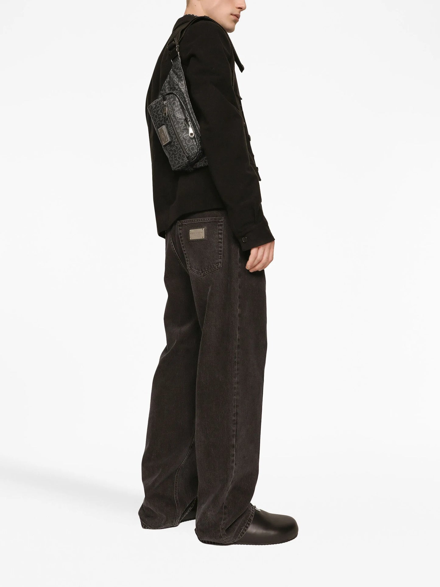 logo-jacquard belt bag