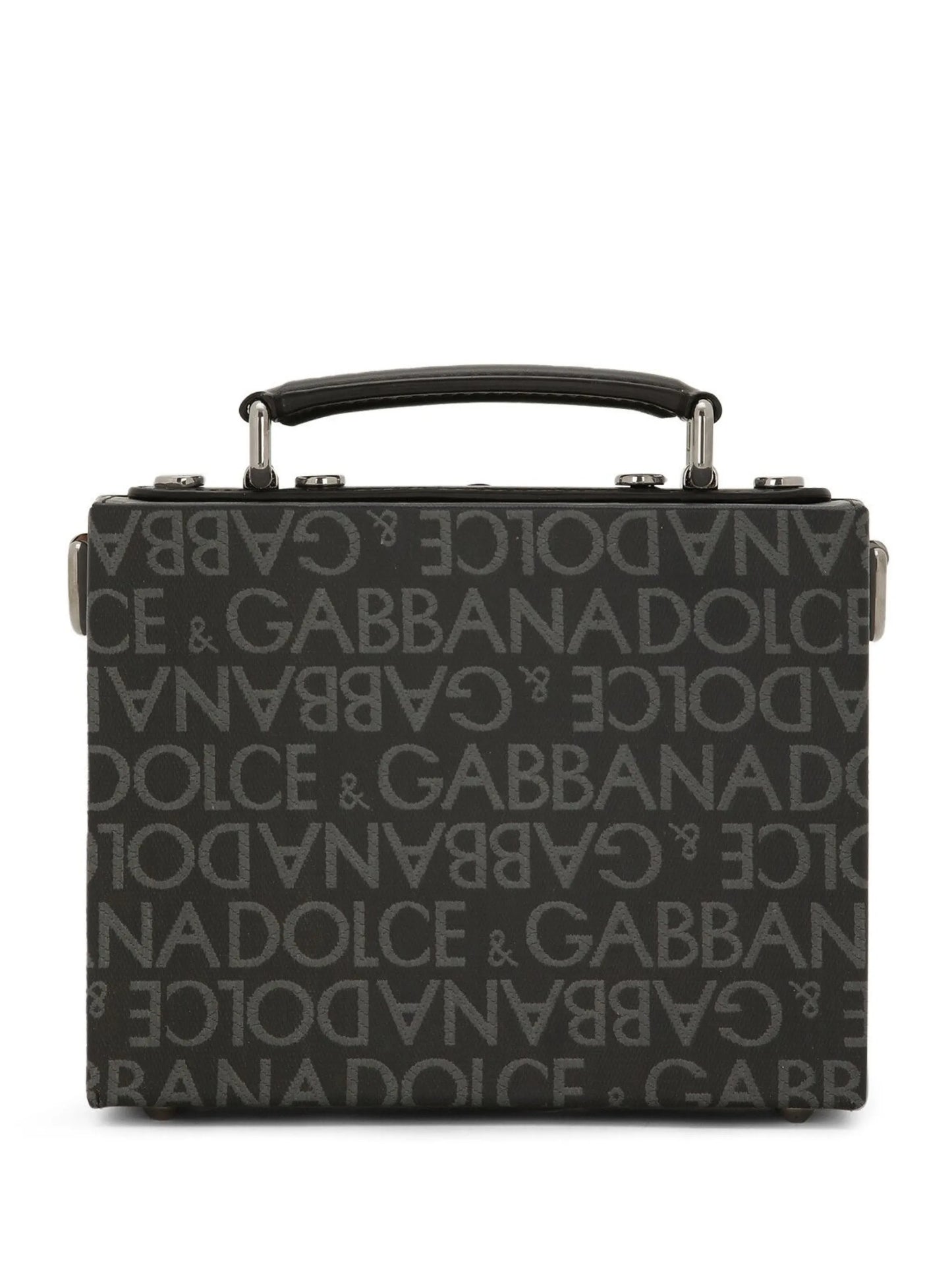 logo-print leather mini bag